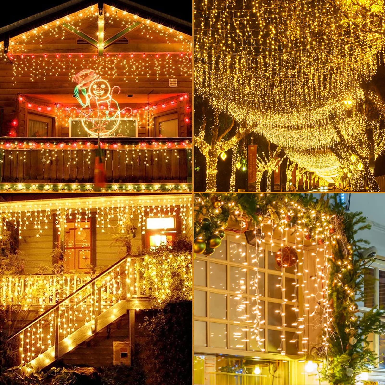 WOWDSGN 660 LED tenda ghiacciolo bianco caldo 20 m