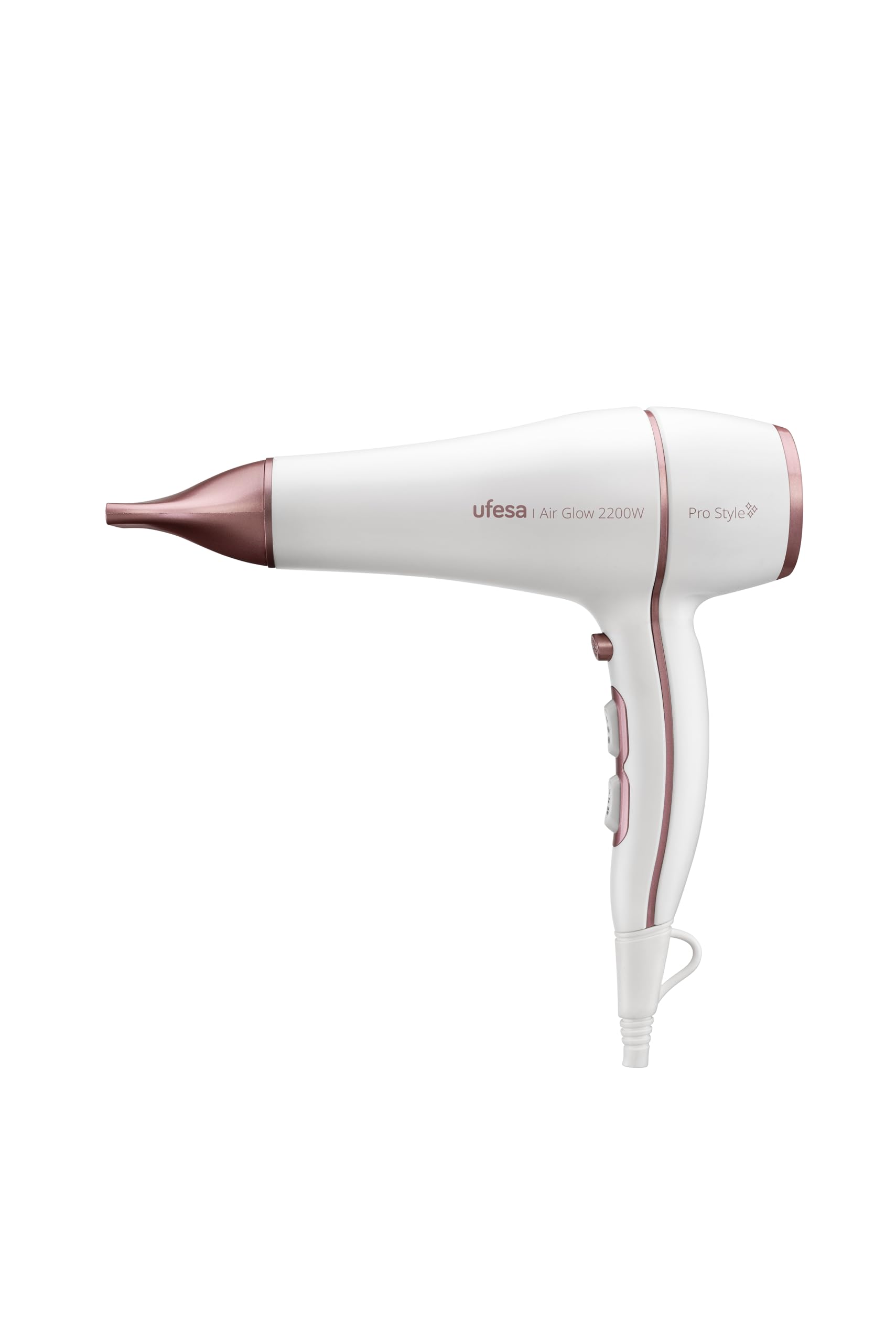Ufesa Air Glow 2200W Asciugacapelli Bianco Rosa con Diffusore