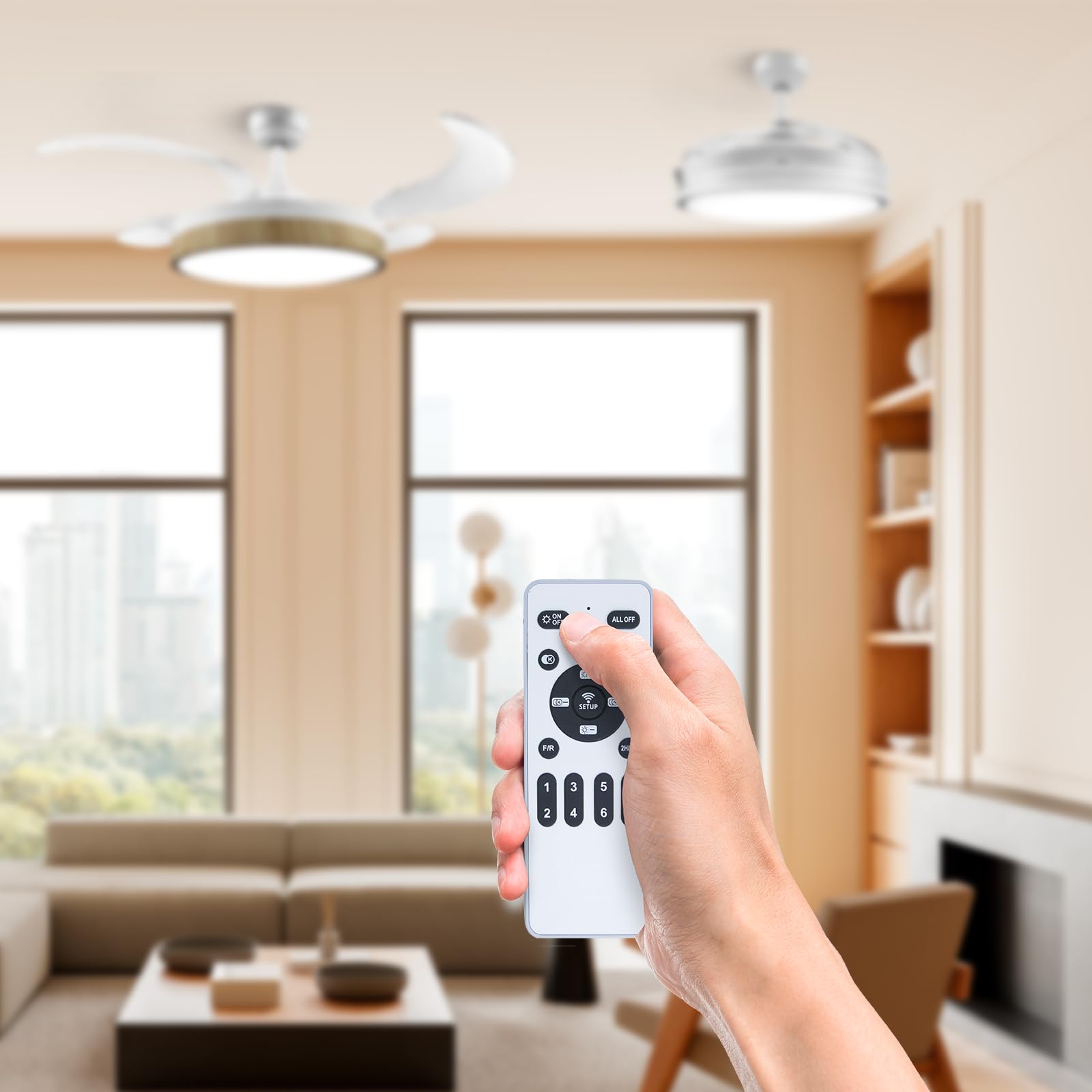 Ufesa Seoul Ventilatore da Soffitto Bianco/Legno 106 cm DC