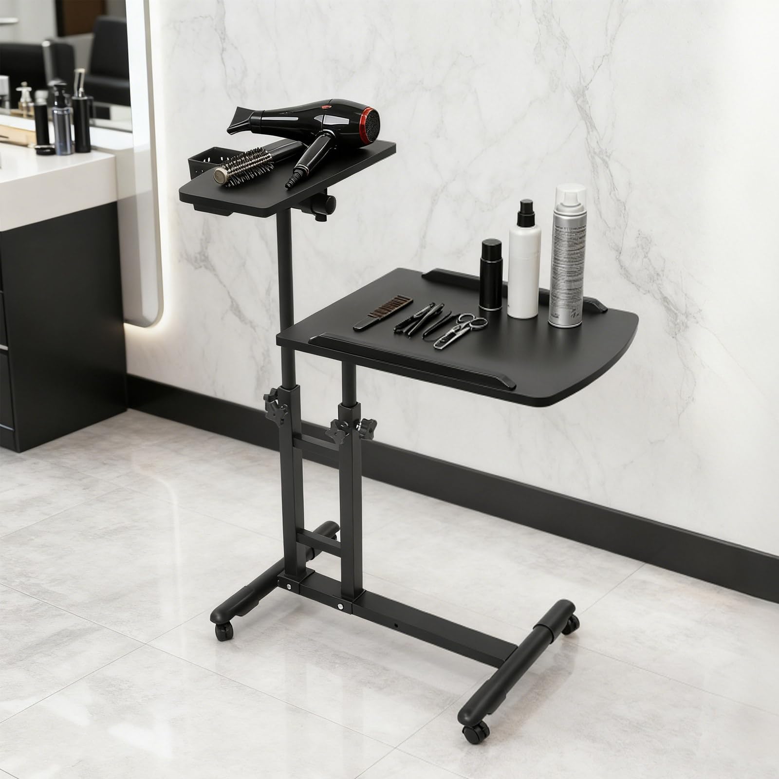 TiryyDrela Carrello Tattoo con Ruote 64x40 cm Altezza Regolabile
