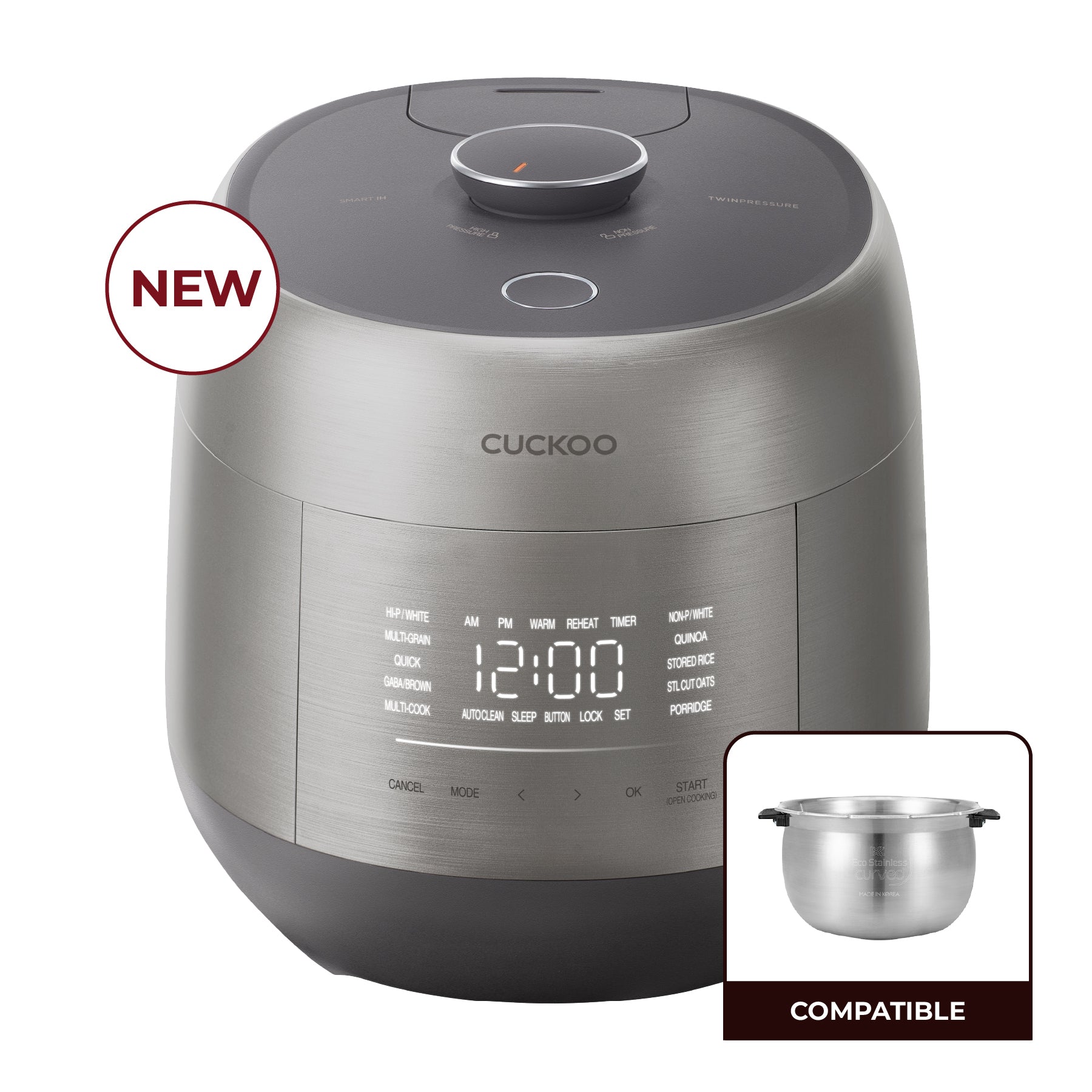 Cuckoo Twin Pressure CRP-PHTR0609FS cuociriso 6 tazze IH
