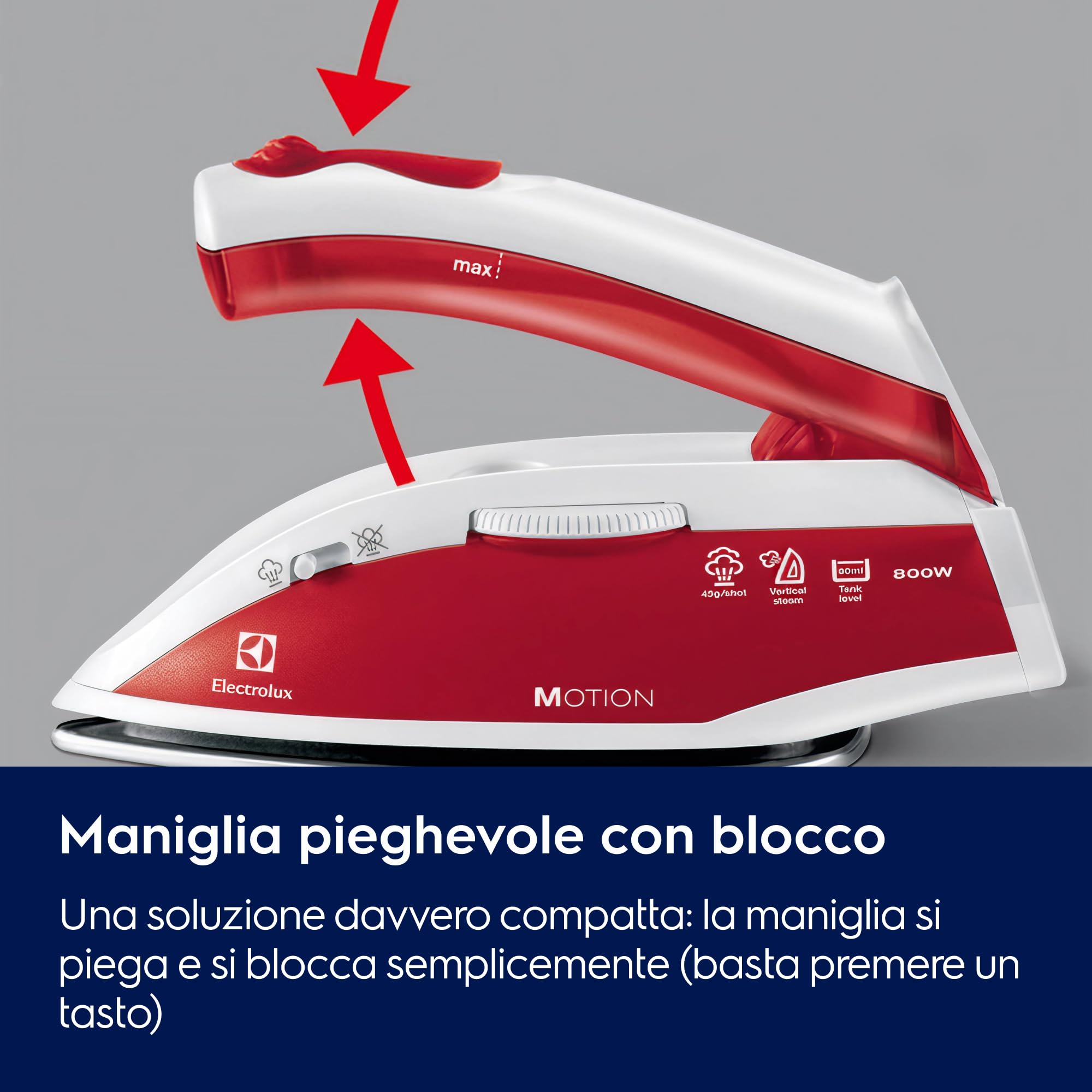 Electrolux EDBT800 ferro da stiro da viaggio 800 W rosso