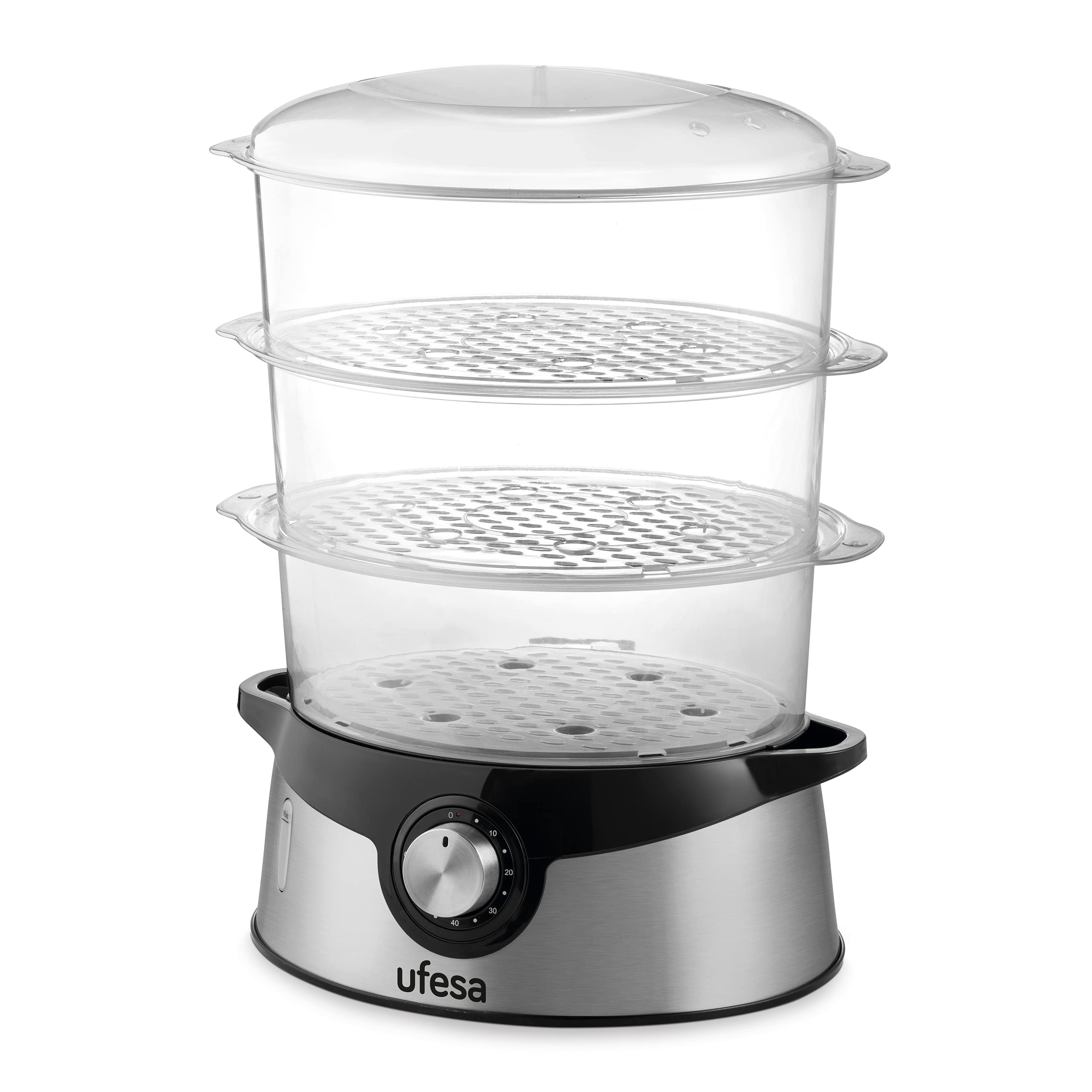 Ufesa CV4000 vaporiera elettrica 9 L 800 W 3 vassoi timer 60 min