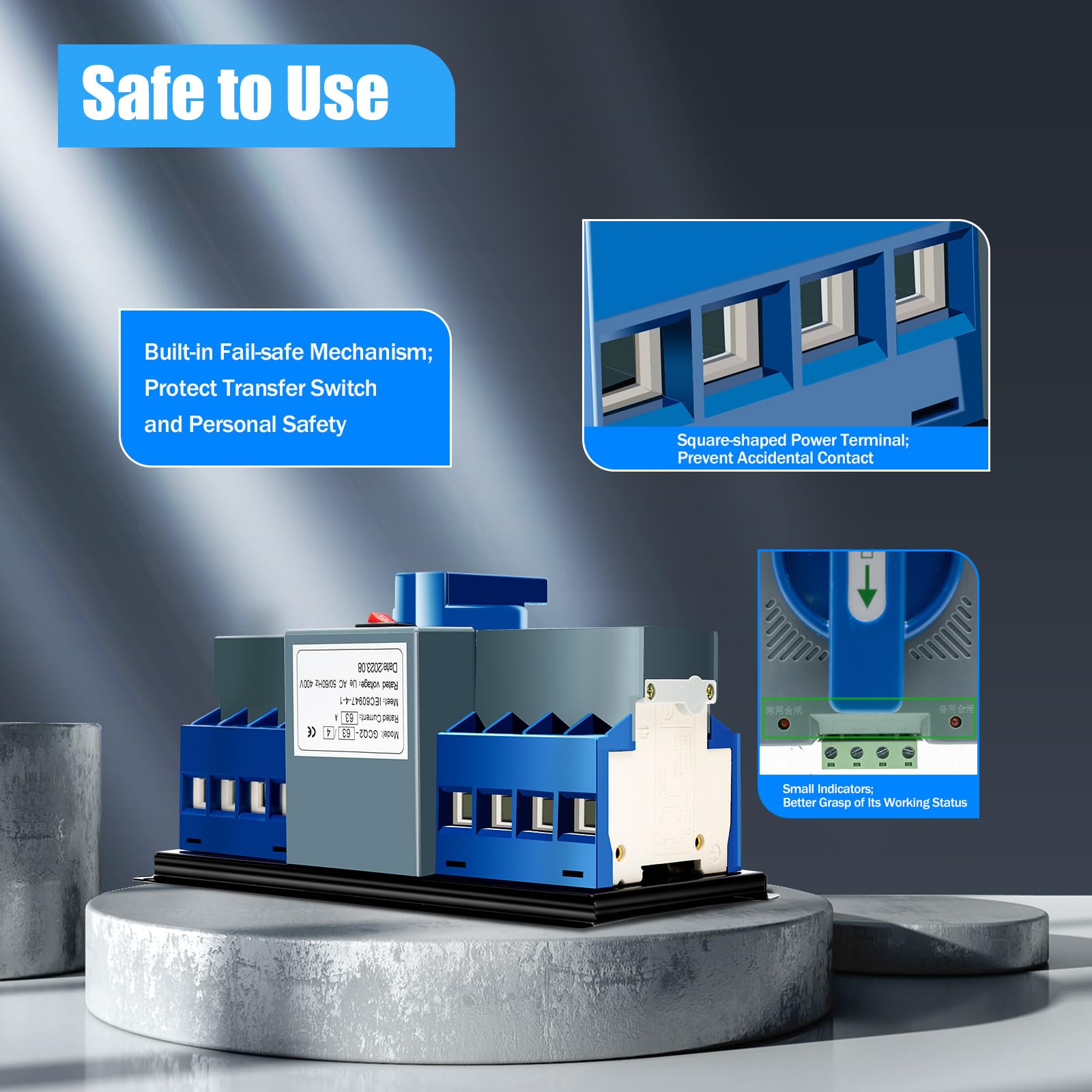 TiryyDrela ATS 4P 63A Interruttore Trasferimento Automatico 400V
