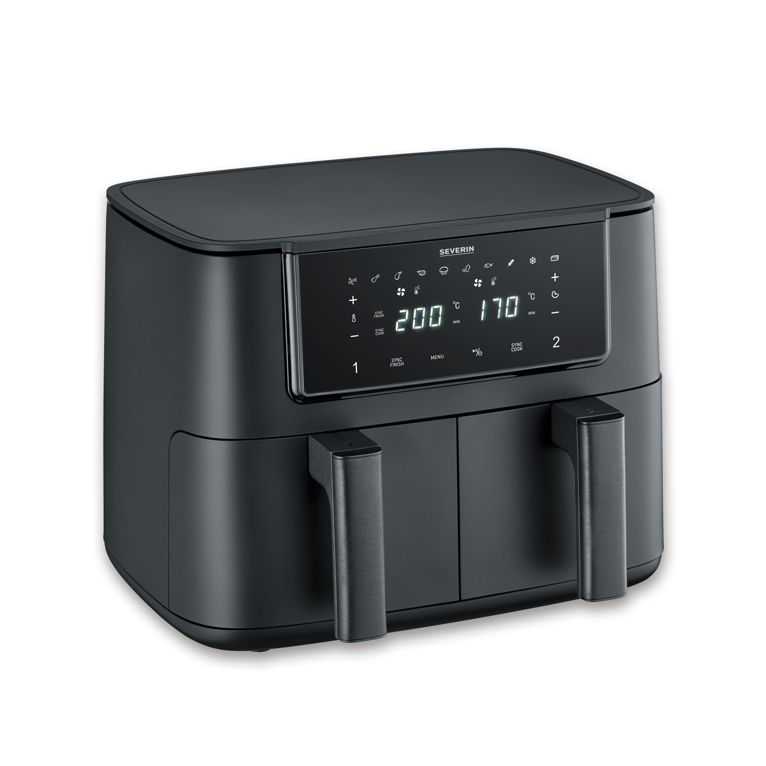 SEVO Black Line Dual friggitrice ad aria doppia 2x4 litri
