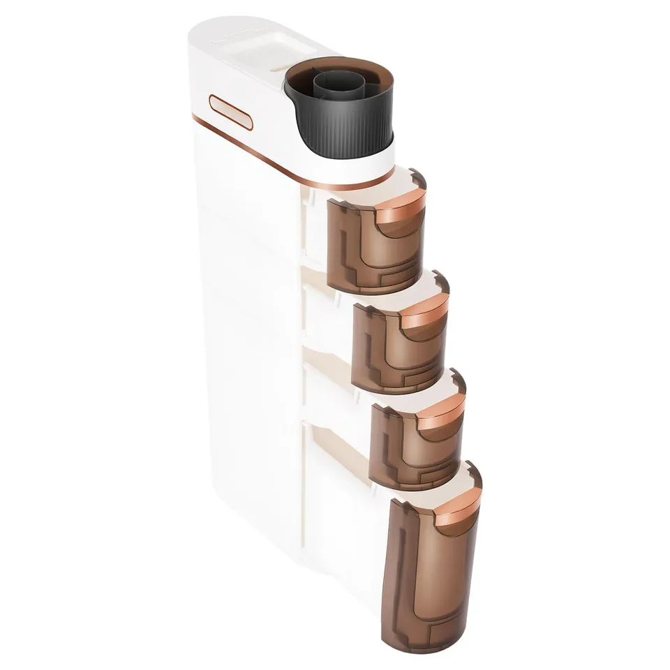 TiryyDrela carrello stretto 4 cassetti ruote 17 cm bianco