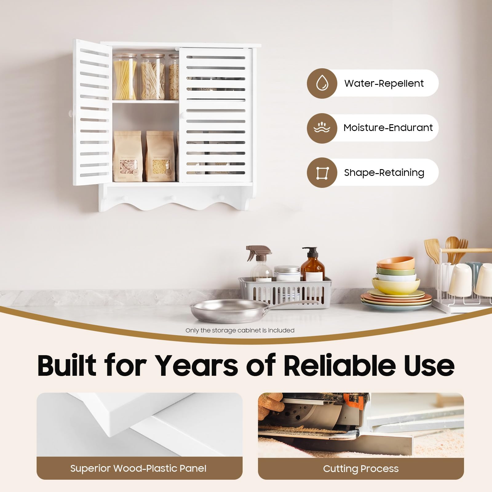 TiryyDrela Pensile Bagno Bianco 2 Livelli Parete Resistente