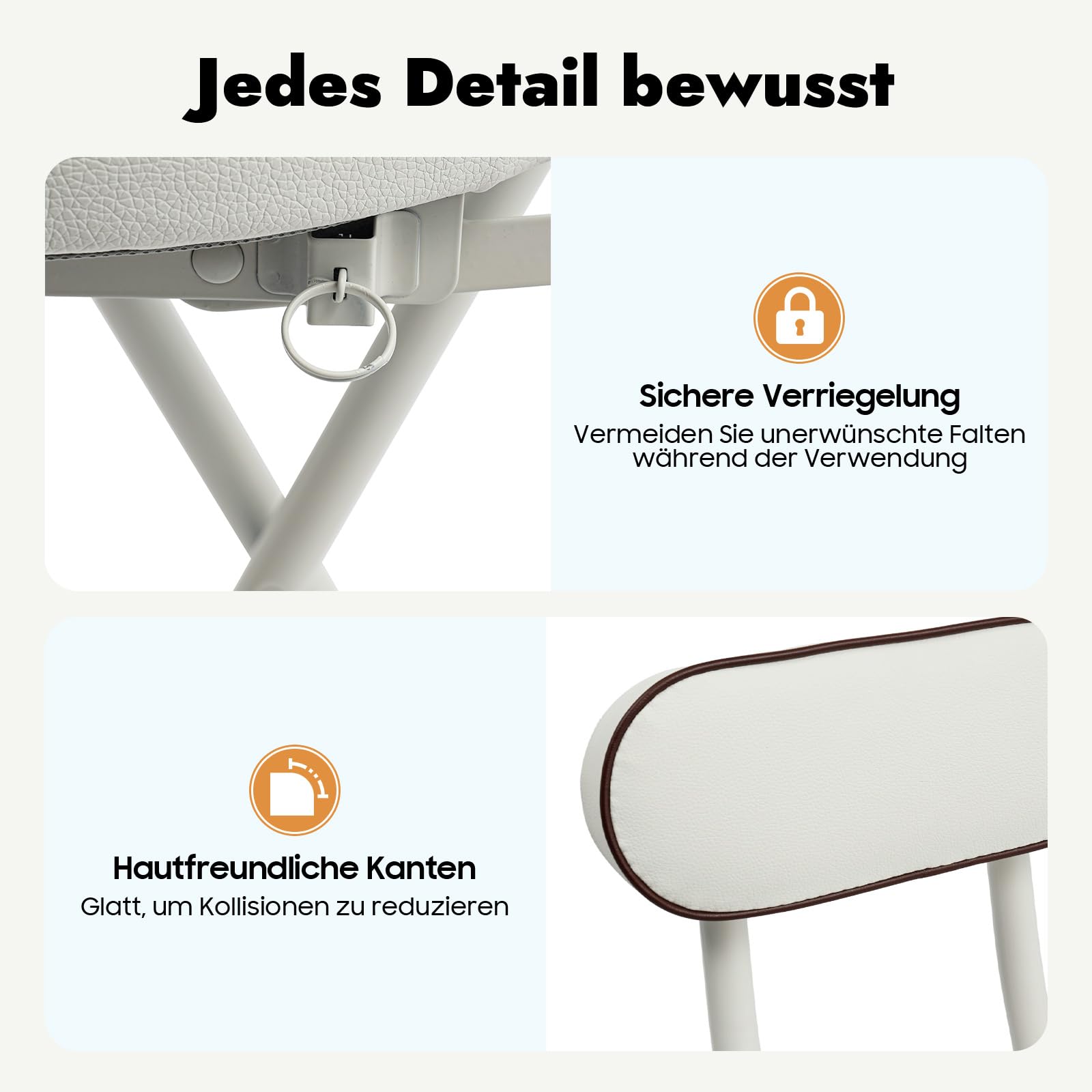 TiryyDrela Sgabello Bar Pieghevole 65 cm Set 2 Pezzi Bianco