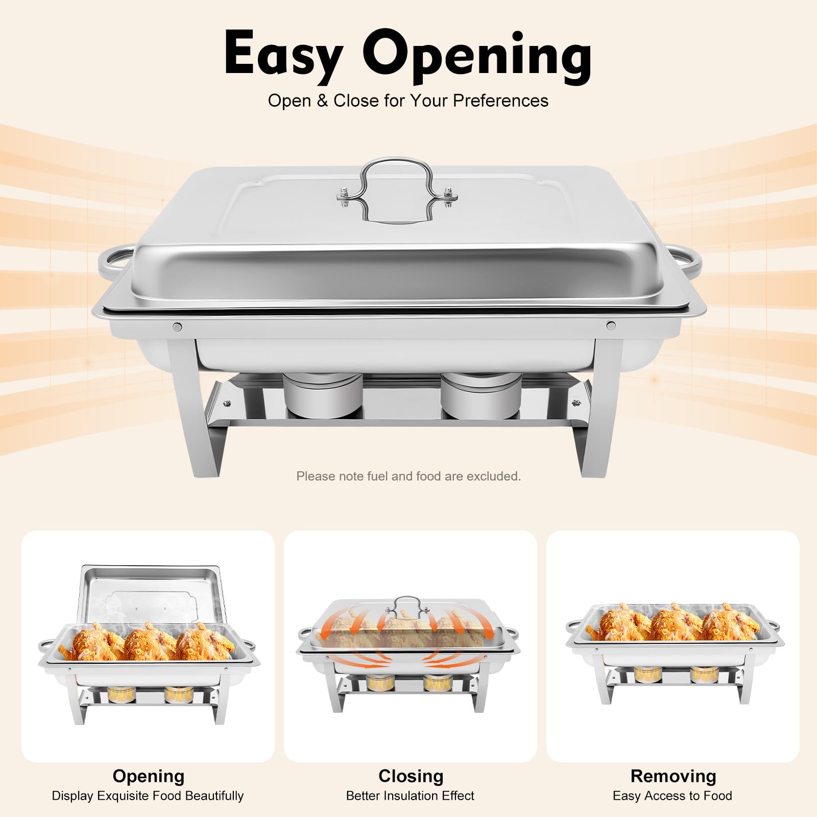 TiryyDrela Chafing Dish Buffet 9L Inox 62x34x31 cm
