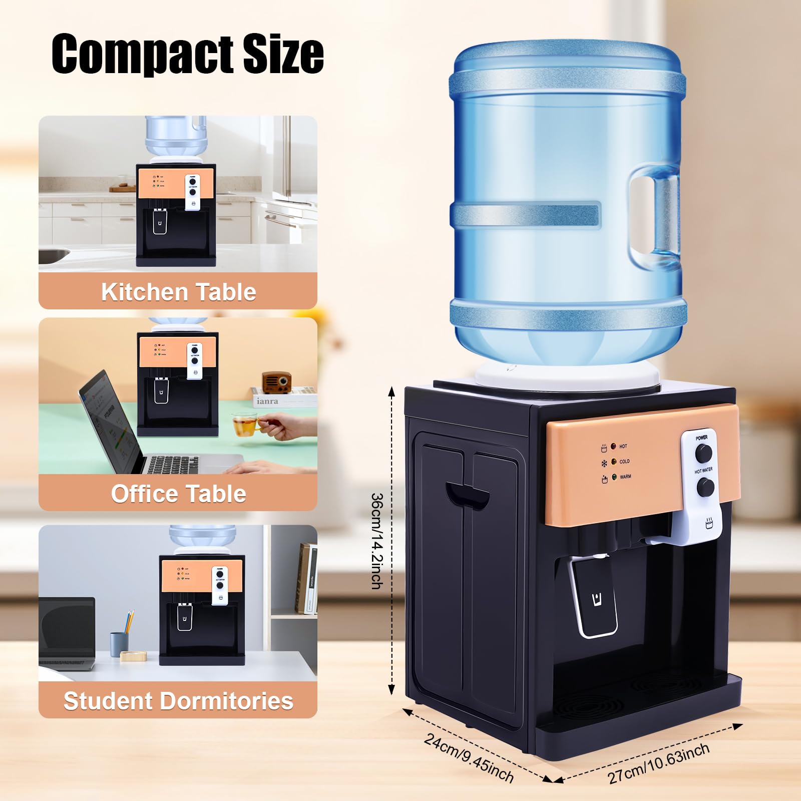 TiryyDrela Distributore Acqua Calda Fredda Tavolo Inox 8-95°C