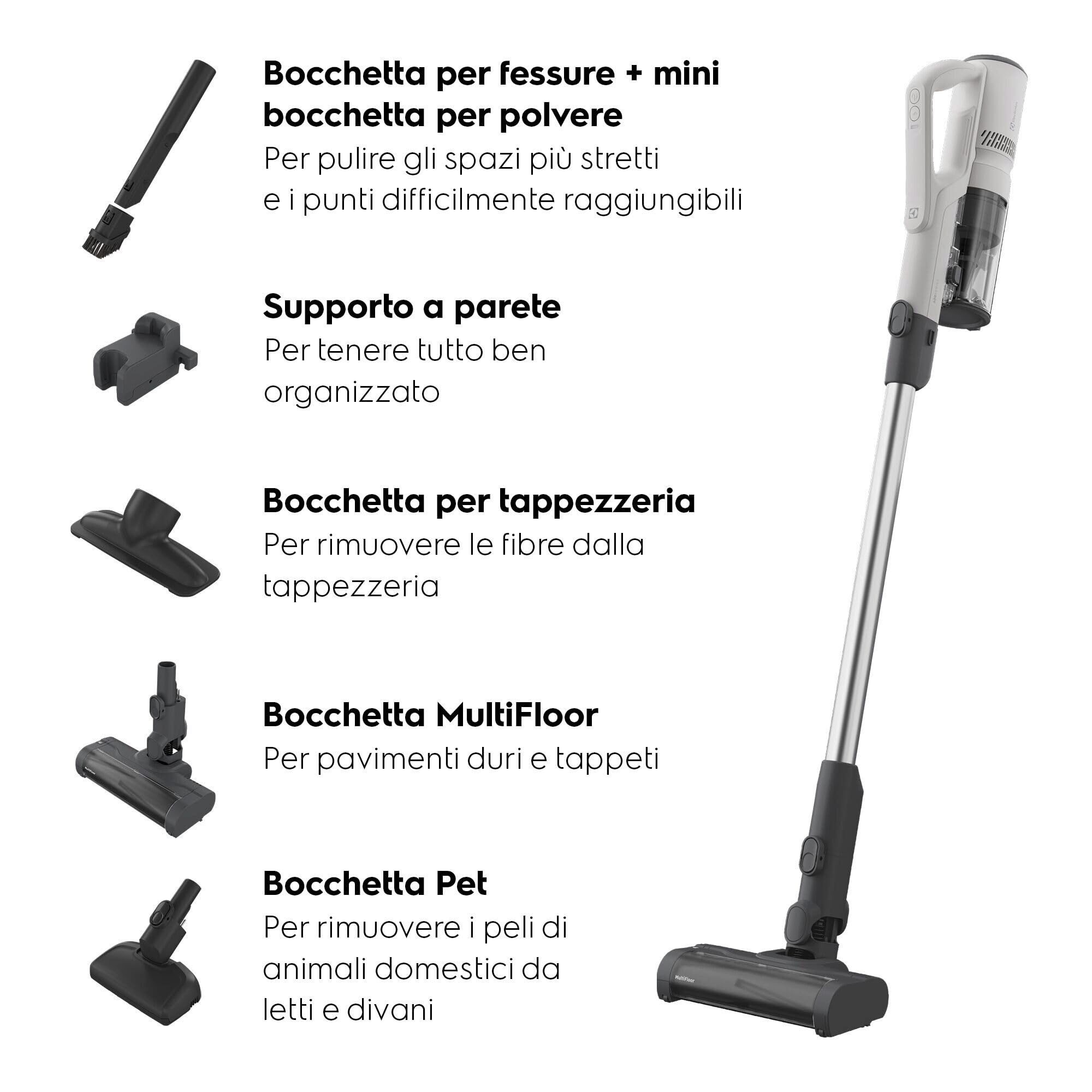 Electrolux Serie 500 EP51AH18SW Scopa Elettrica Senza Filo