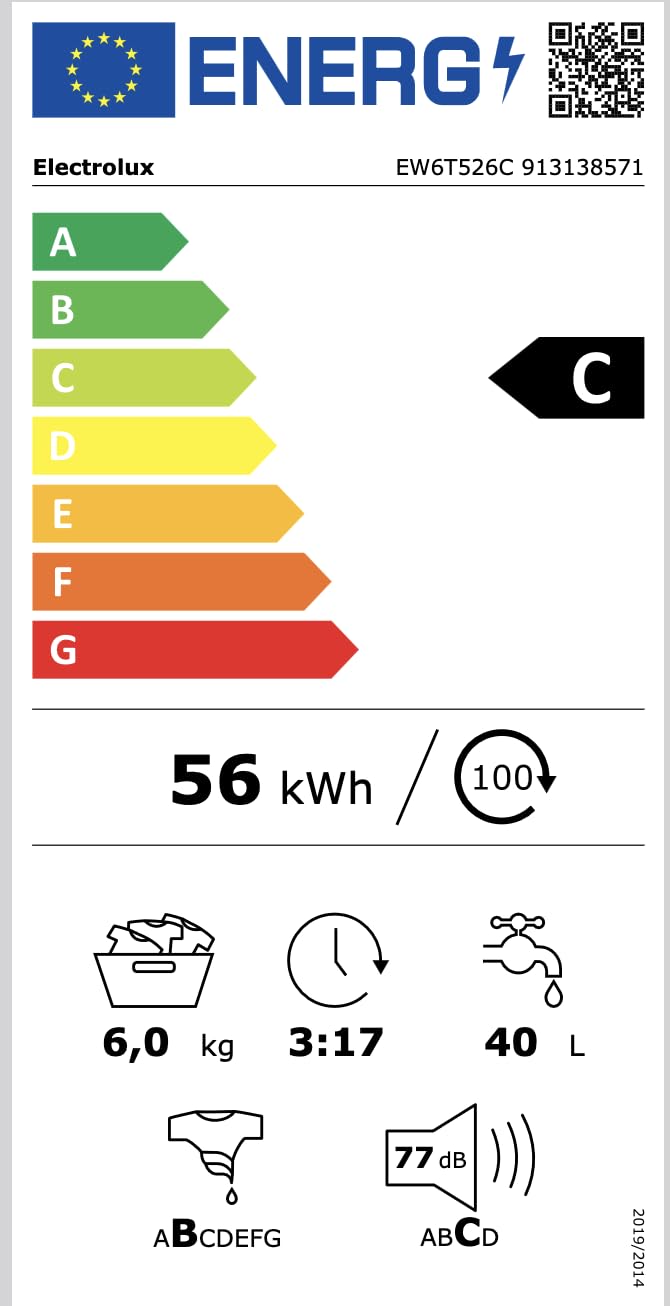 Electrolux Serie 600 EW6T526C lavatrice carica alto 6 kg classe C