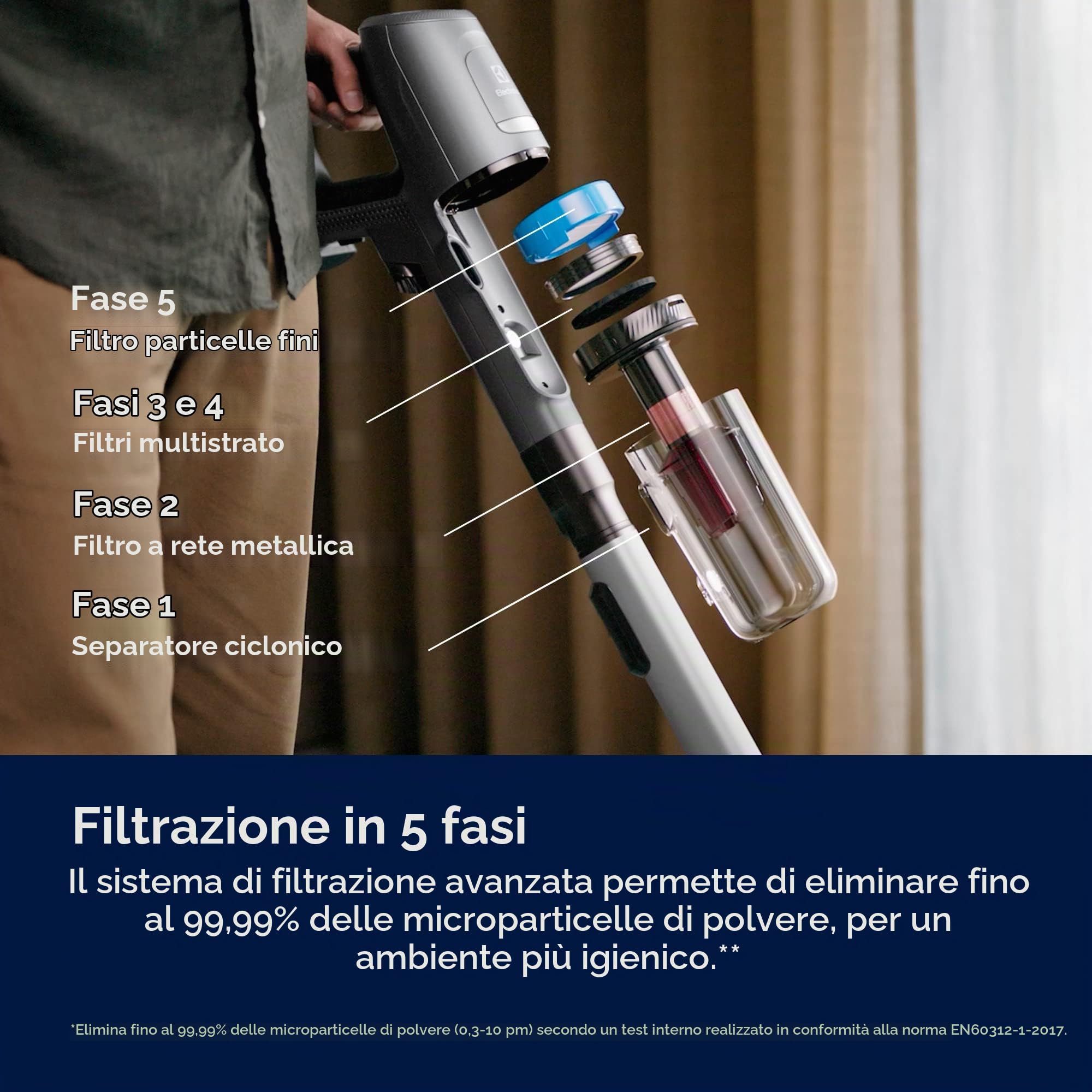 Electrolux Ultimate 800 EP81AB25UG scopa elettrica grigia
