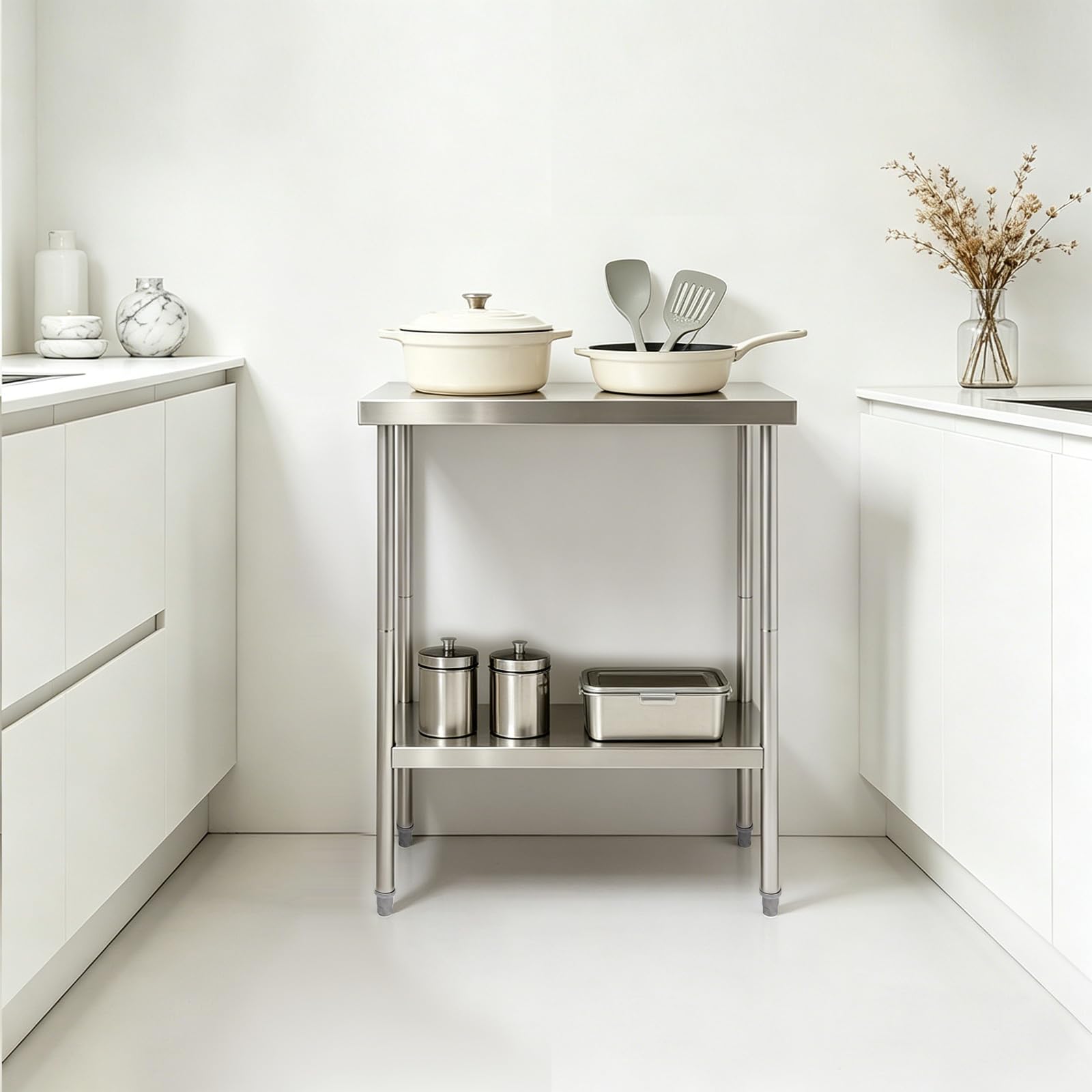TiryyDrela tavolo lavoro cucina inox 60x30x85 cm 300 kg