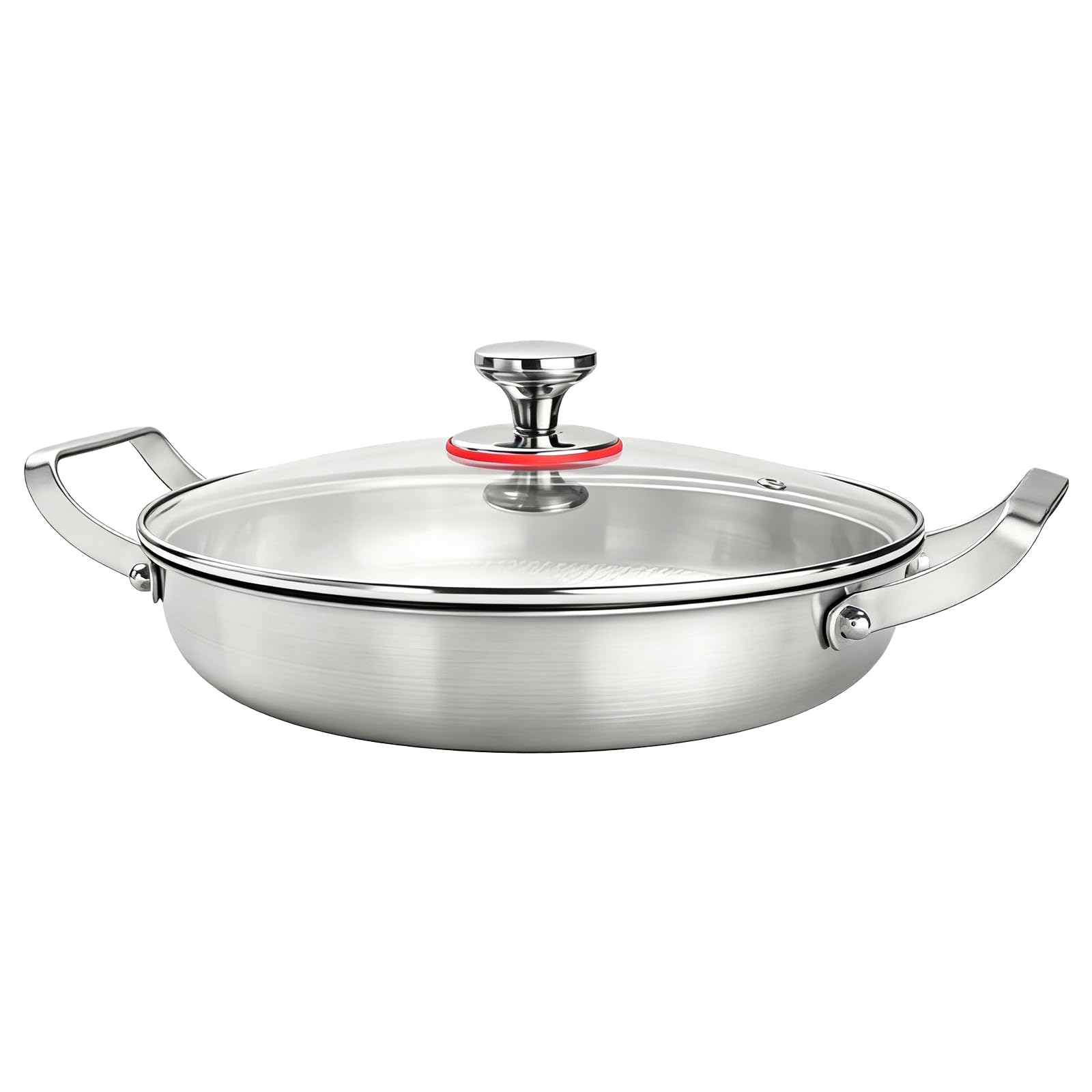TiryyDrela Padella 32 Cm Titanio Martellato con Coperchio Induzione