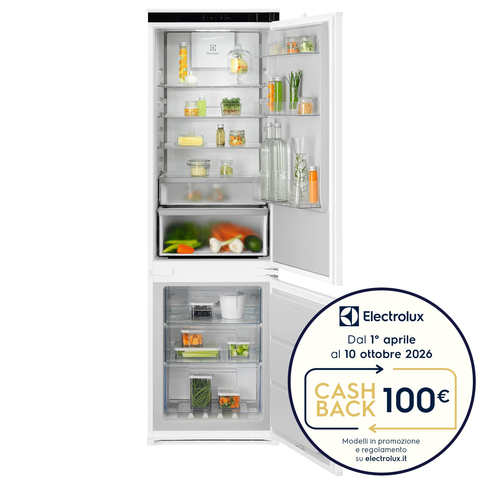 Electrolux ENA7CD18S0 frigorifero combinato incasso 177 cm