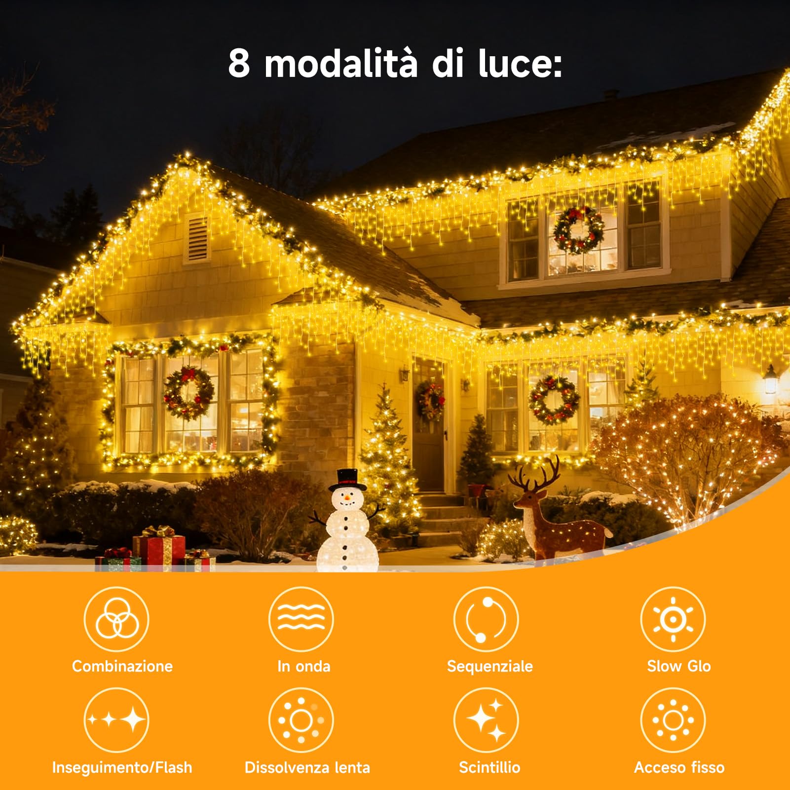 WOWDSGN 9M 275LED catena luminosa esterno 9 m timer