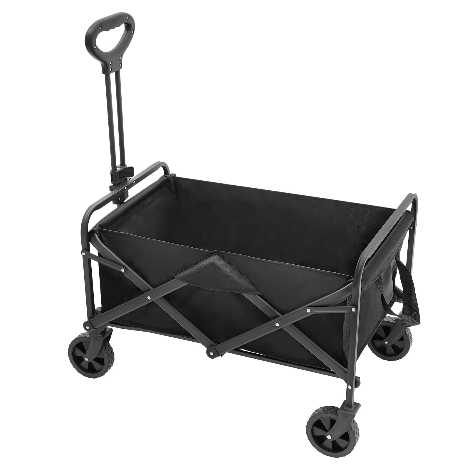TiryyDrela Carrello Pieghevole 80 kg Nero 67x46x36 cm