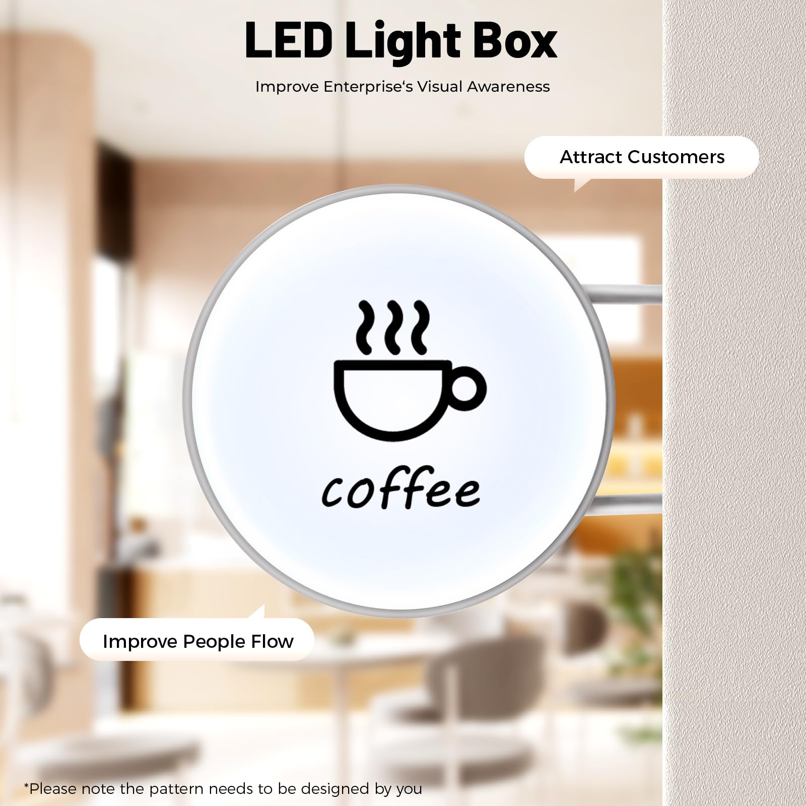 TiryyDrela Insegna Luminosa LED Rotonda 50 cm Doppio Lato