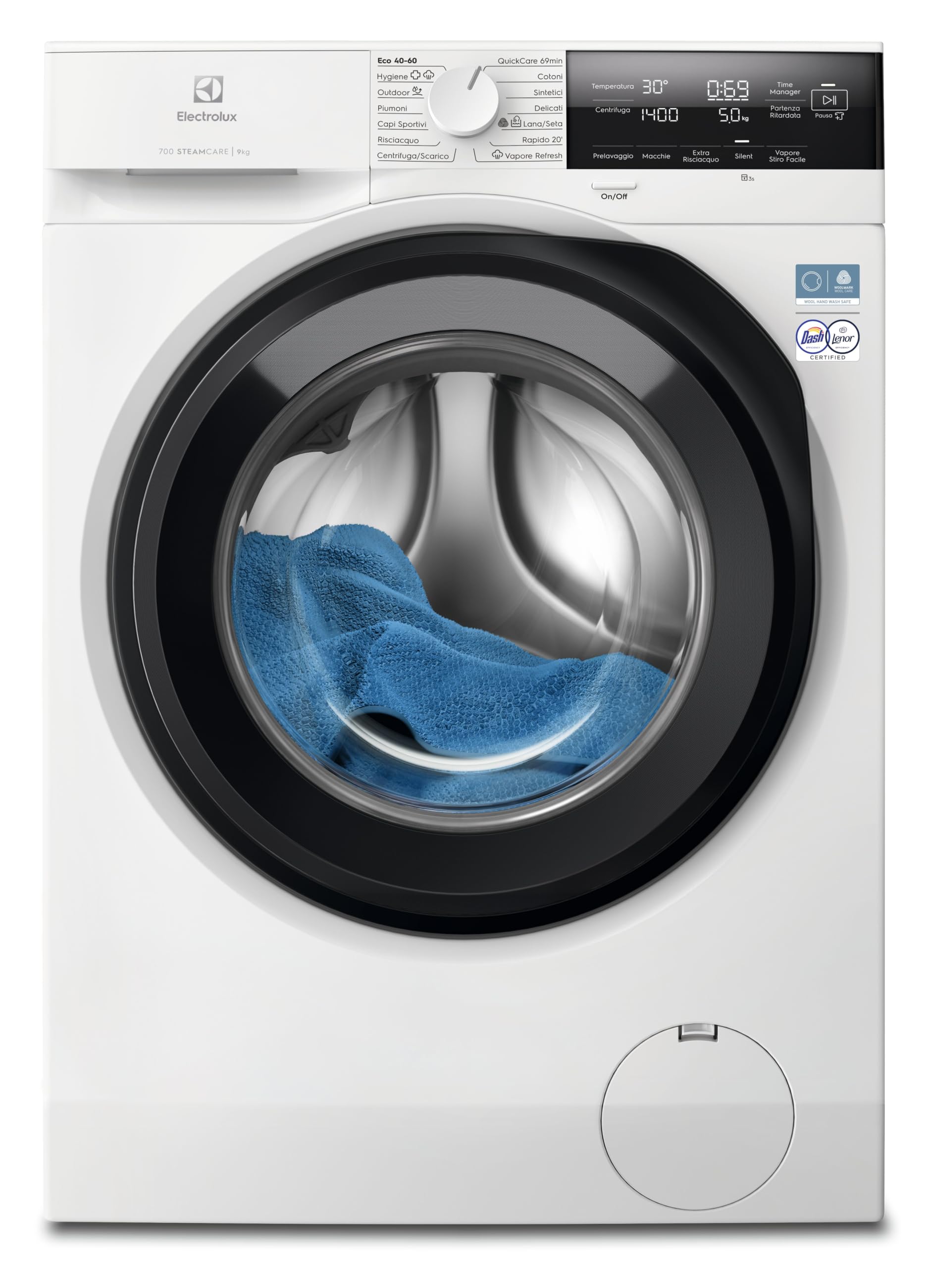 Electrolux Serie 700 EW7F49DG lavatrice 9 kg nera classe A
