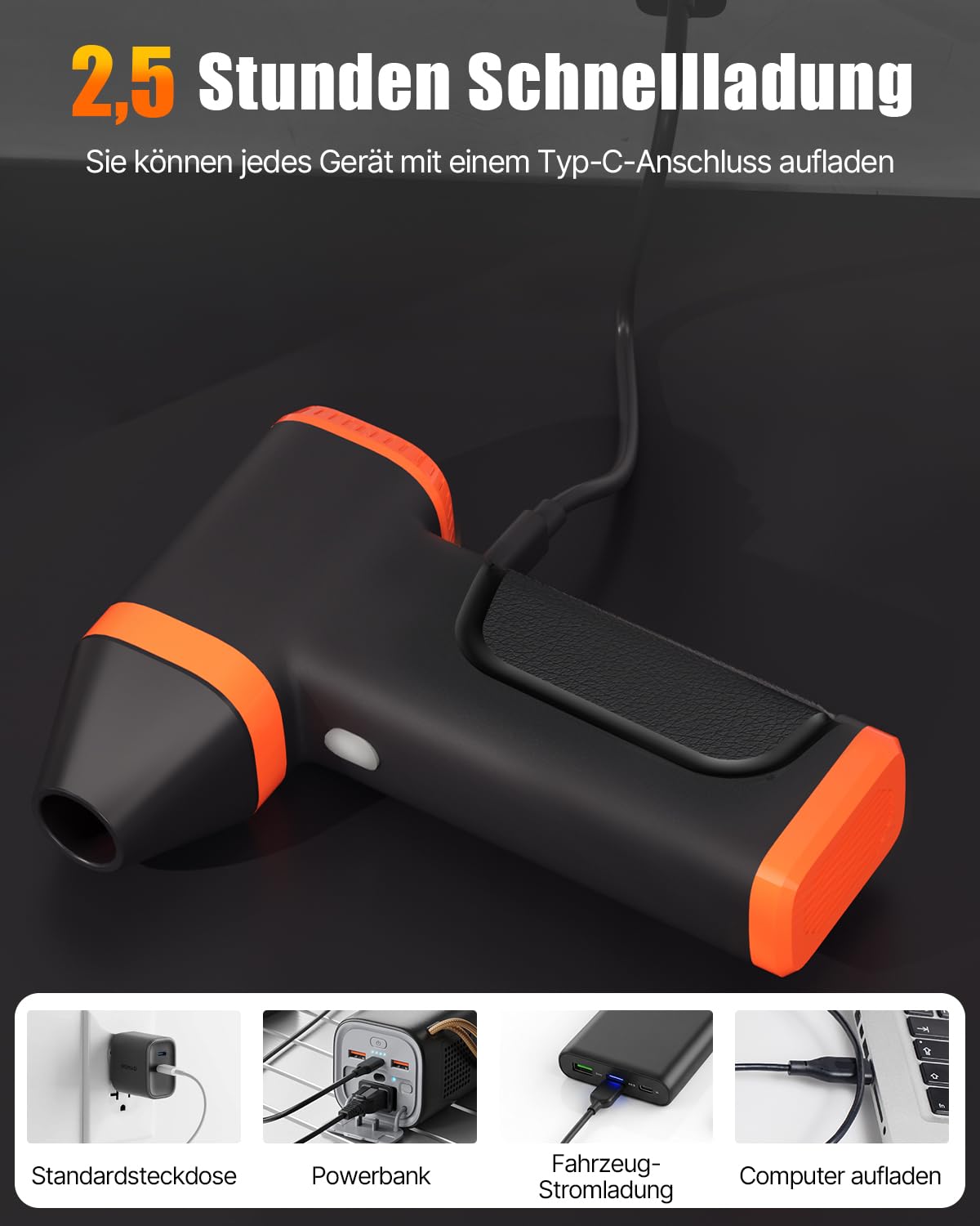 WOWDSGN 130000 RPM soffiatore portatile a batteria con indicatore