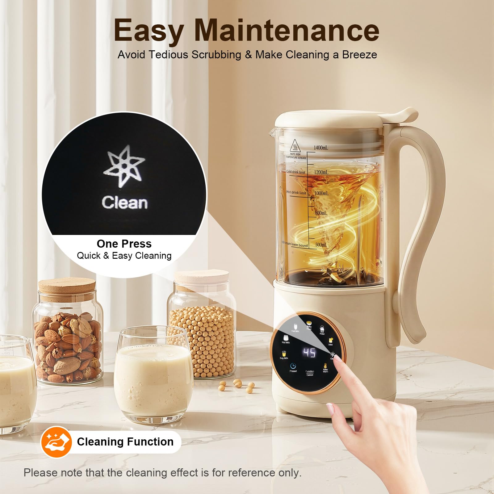 TiryyDrela Macchina Latte di Soia 1,4 L 600W