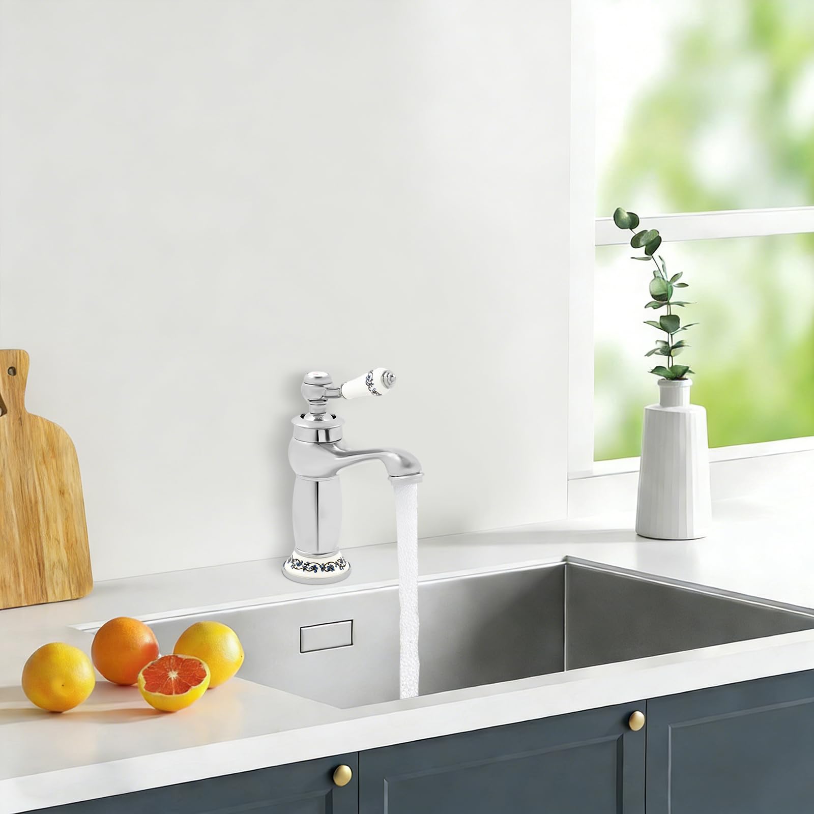 TiryyDrela Rubinetto Bagno Retro Rame Cromato Monoforo