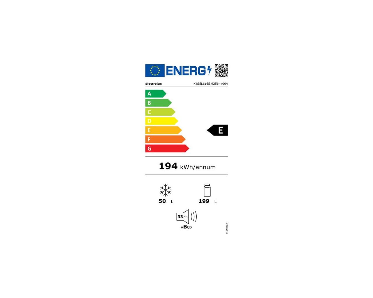 Electrolux KTS5LE16S frigorifero incasso doppia porta 158 cm