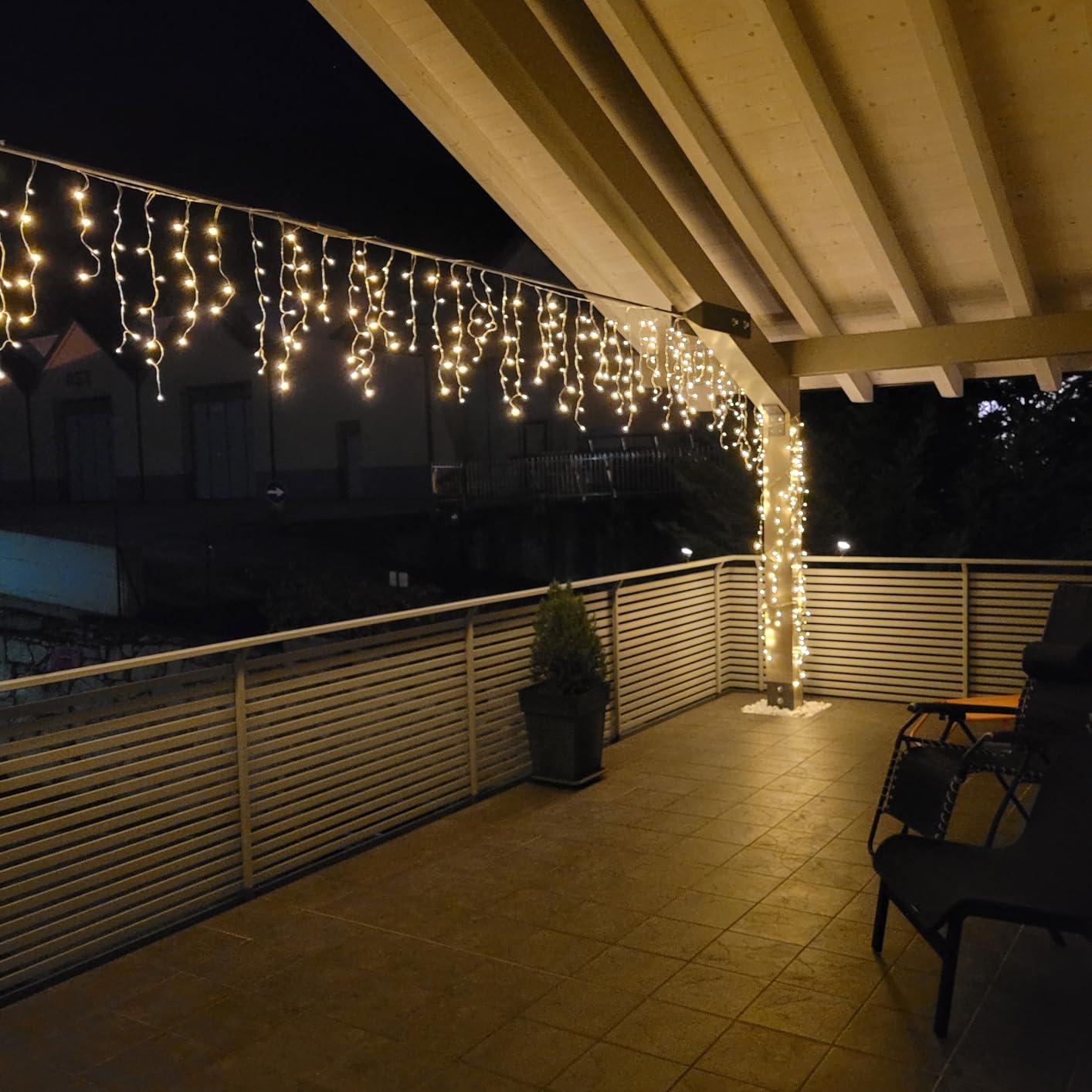 WOWDSGN Tenda Luminosa 10M 440 LED luci Natale bianco caldo
