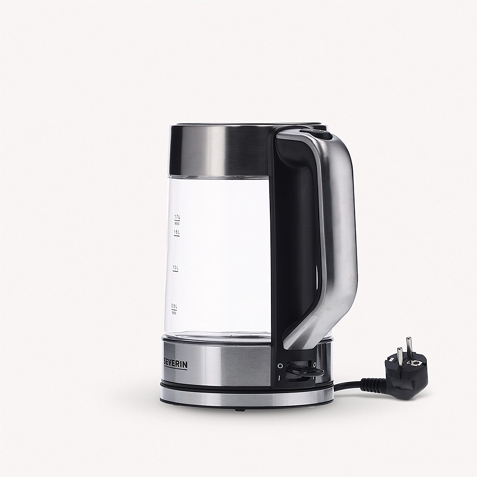 SEVO bollitore vetro 1,7 L acciaio inox una mano