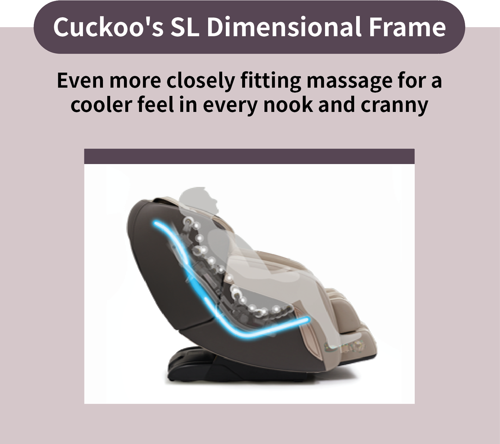 Cuckoo Renature CMS-D10SLGB poltrona massaggiante 3D con calore