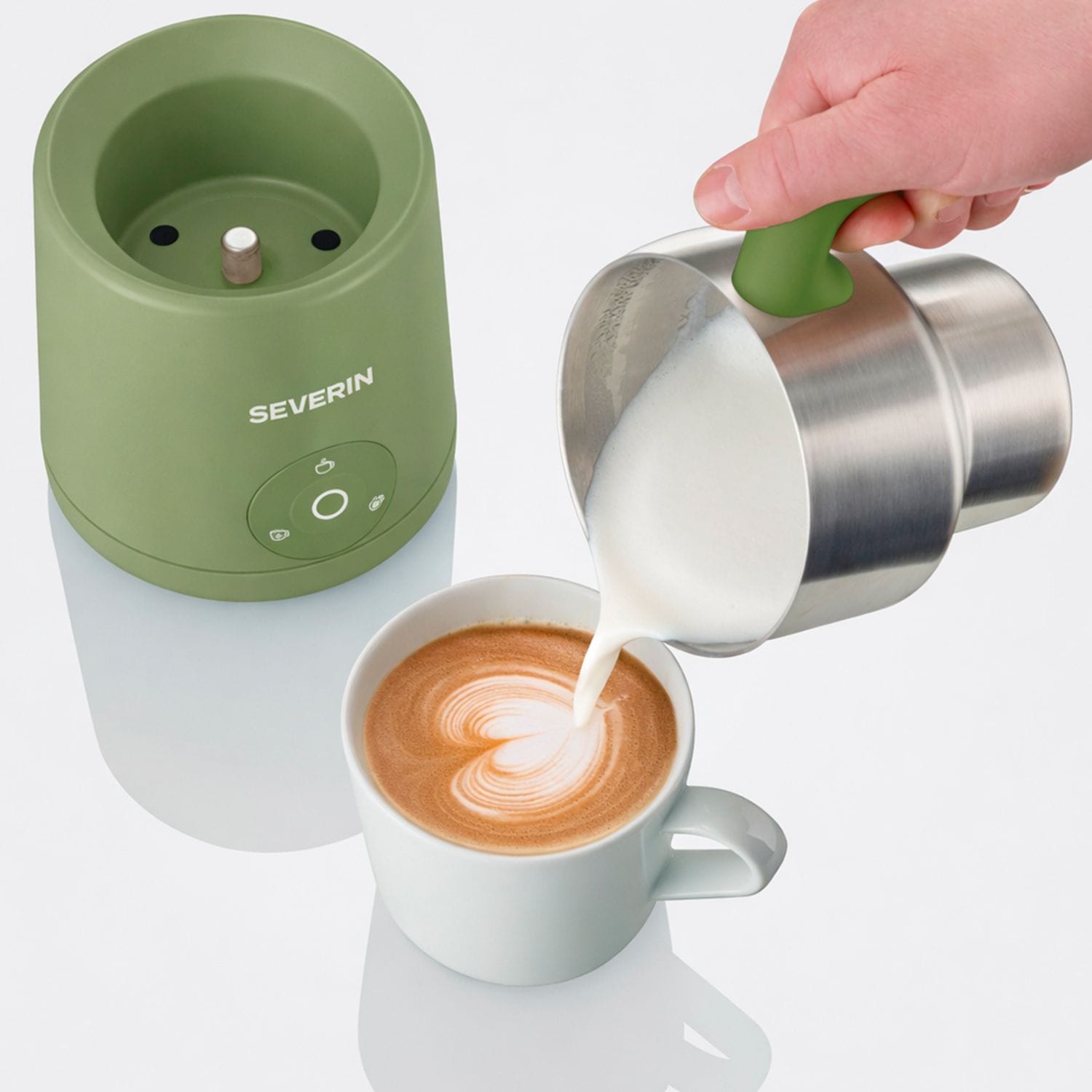 SEVERIN SPUMA Lite montalatte Matcha Latte Edition 400 ml induzione