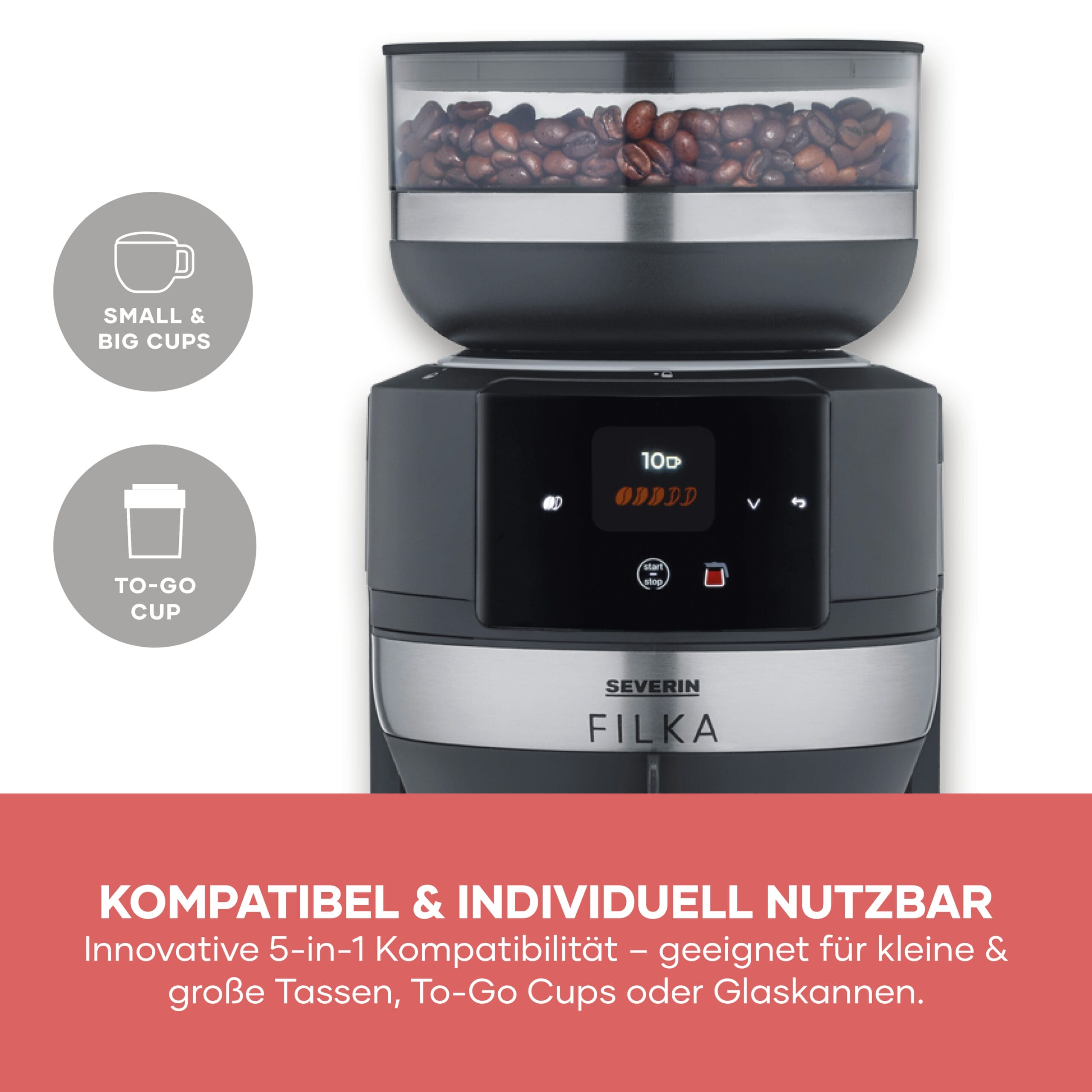 SEVO Filka KA 4852 macchina caffè filtro vetro