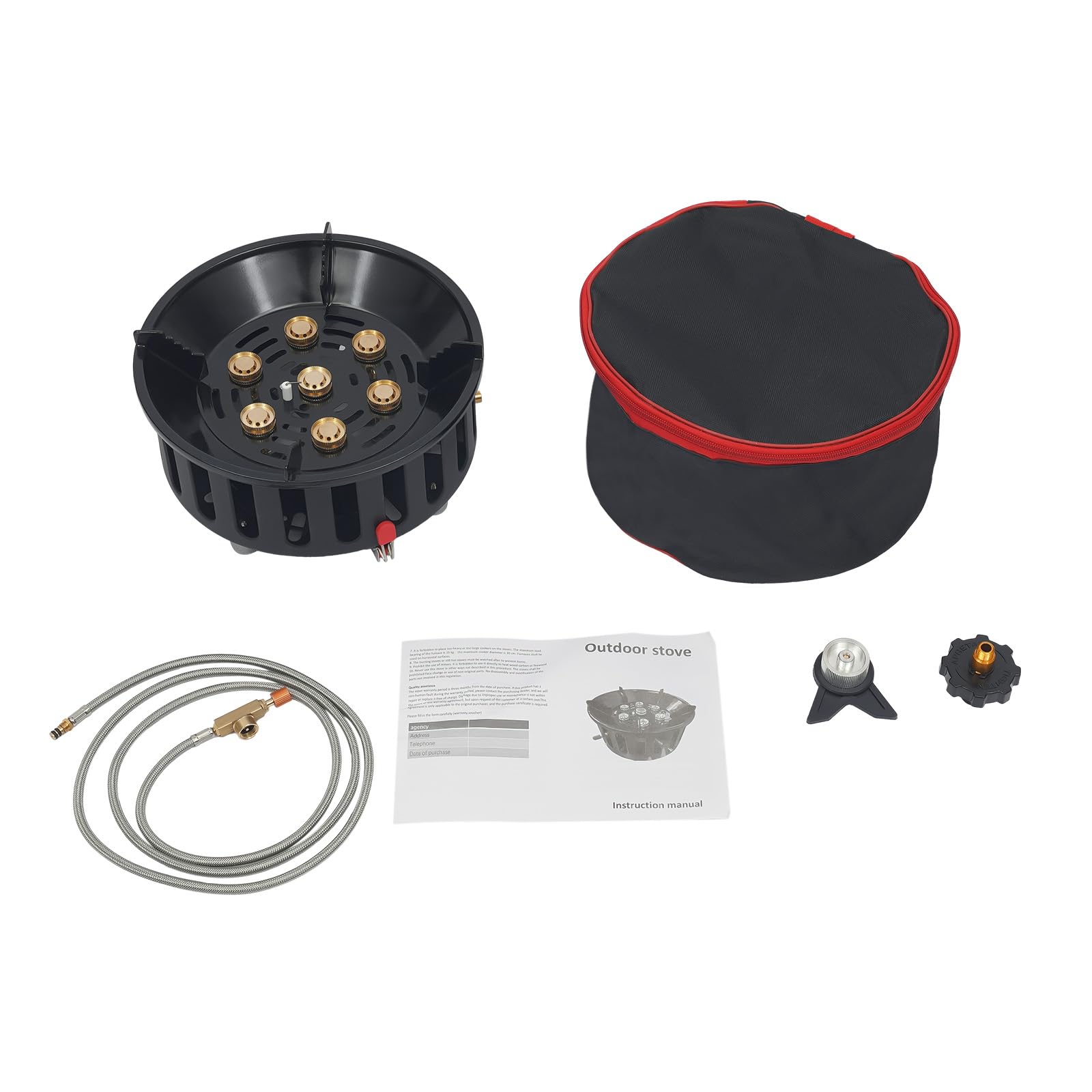 TiryyDrela Fornello Gas Campeggio Portatile 7 Fuochi 940 g