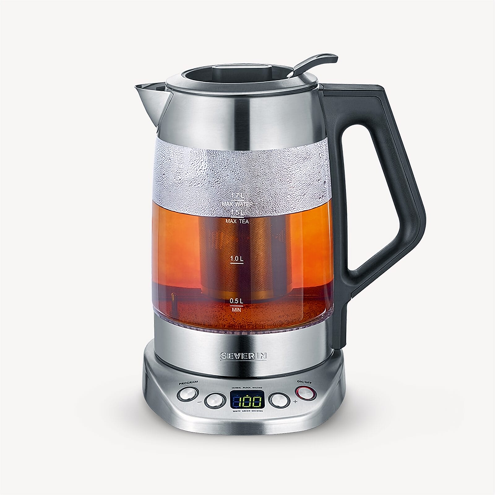 SEVO Deluxe bollitore in vetro per tè e acqua 5 programmi