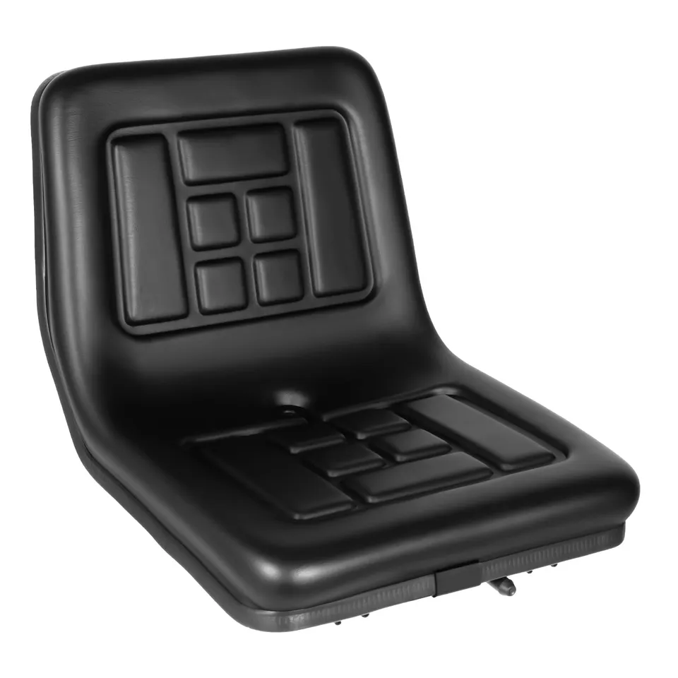 TiryyDrela Sedile Trattore Universale PVC Nero Regolabile 15 cm