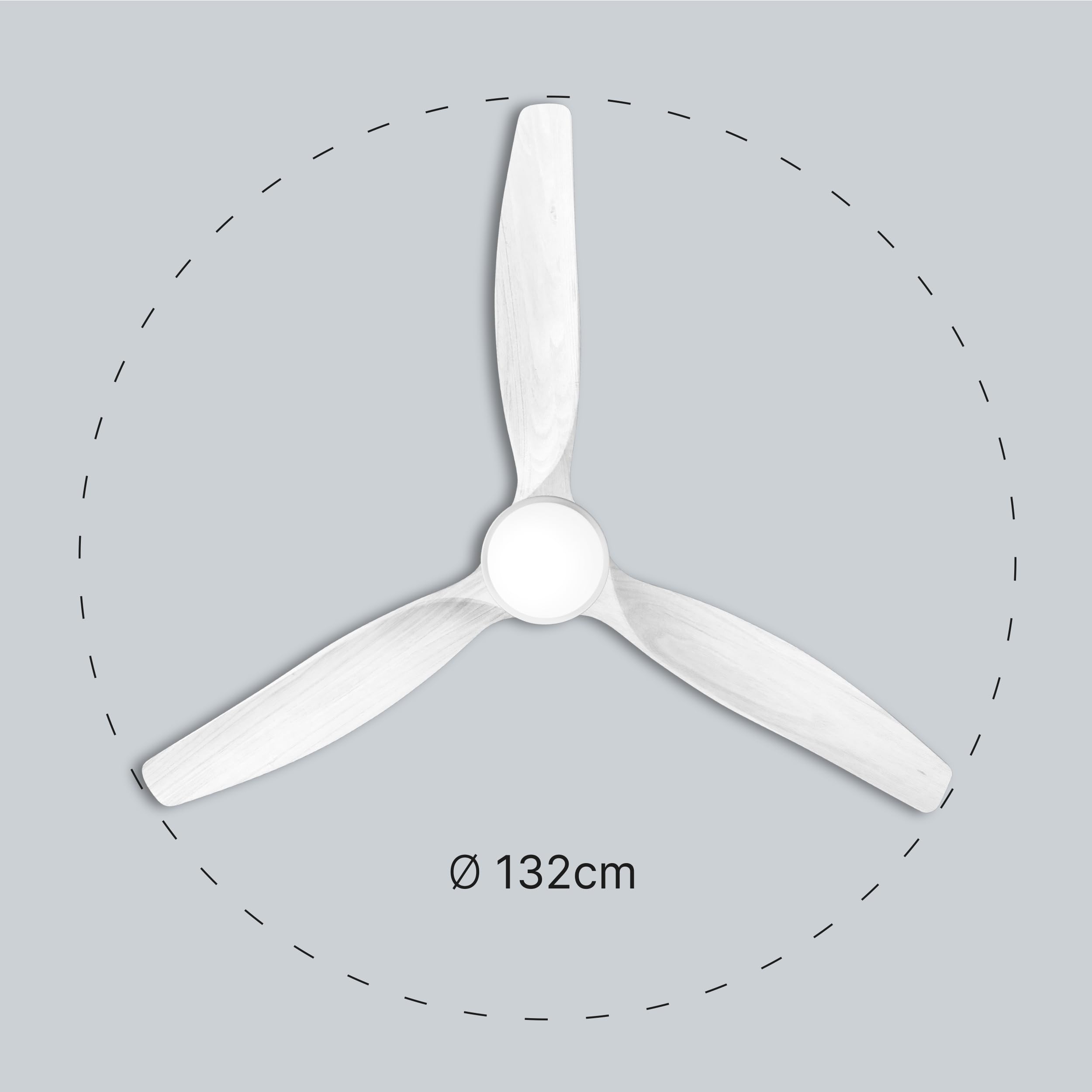 Ufesa ventilatore da soffitto con luce LED bianco 132 cm 40W