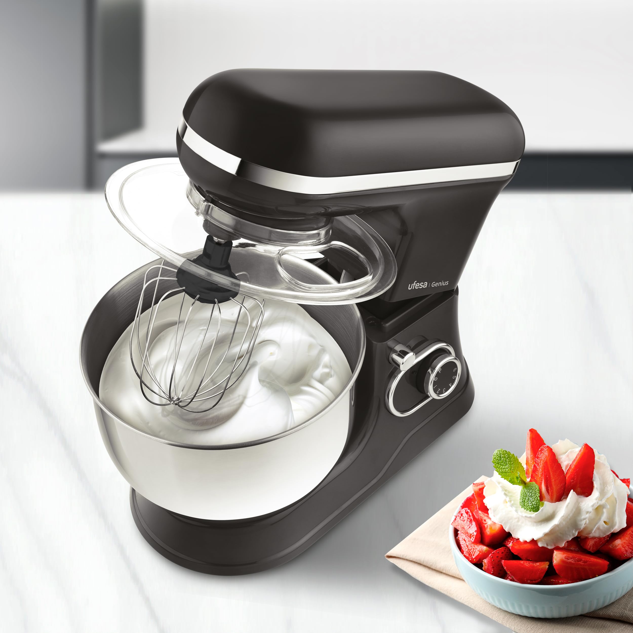 Ufesa Genius 1200W planetaria 5L nero inox 6 velocità