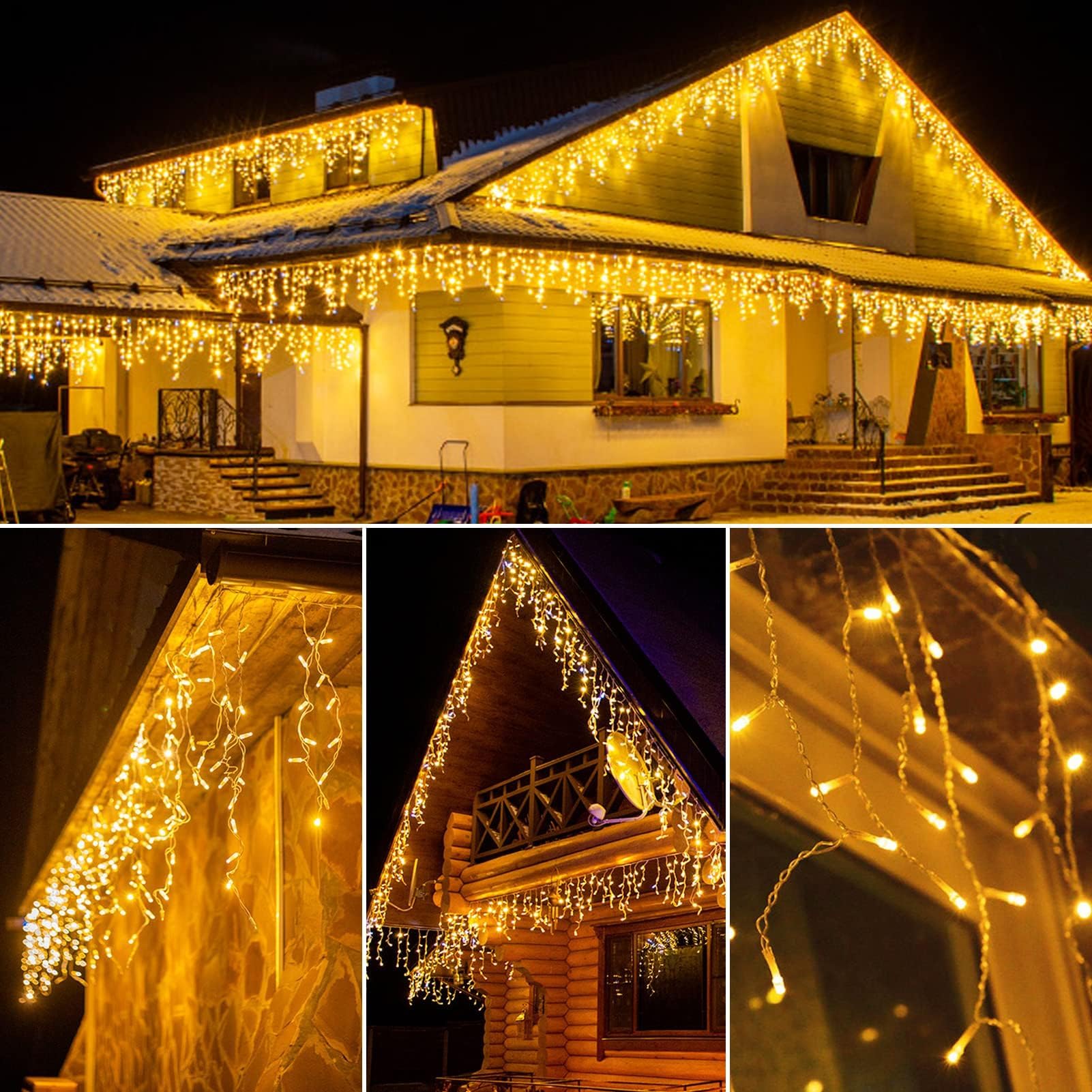 WOWDSGN Tenda Luminosa 15M 660 LED luci Natale bianco caldo