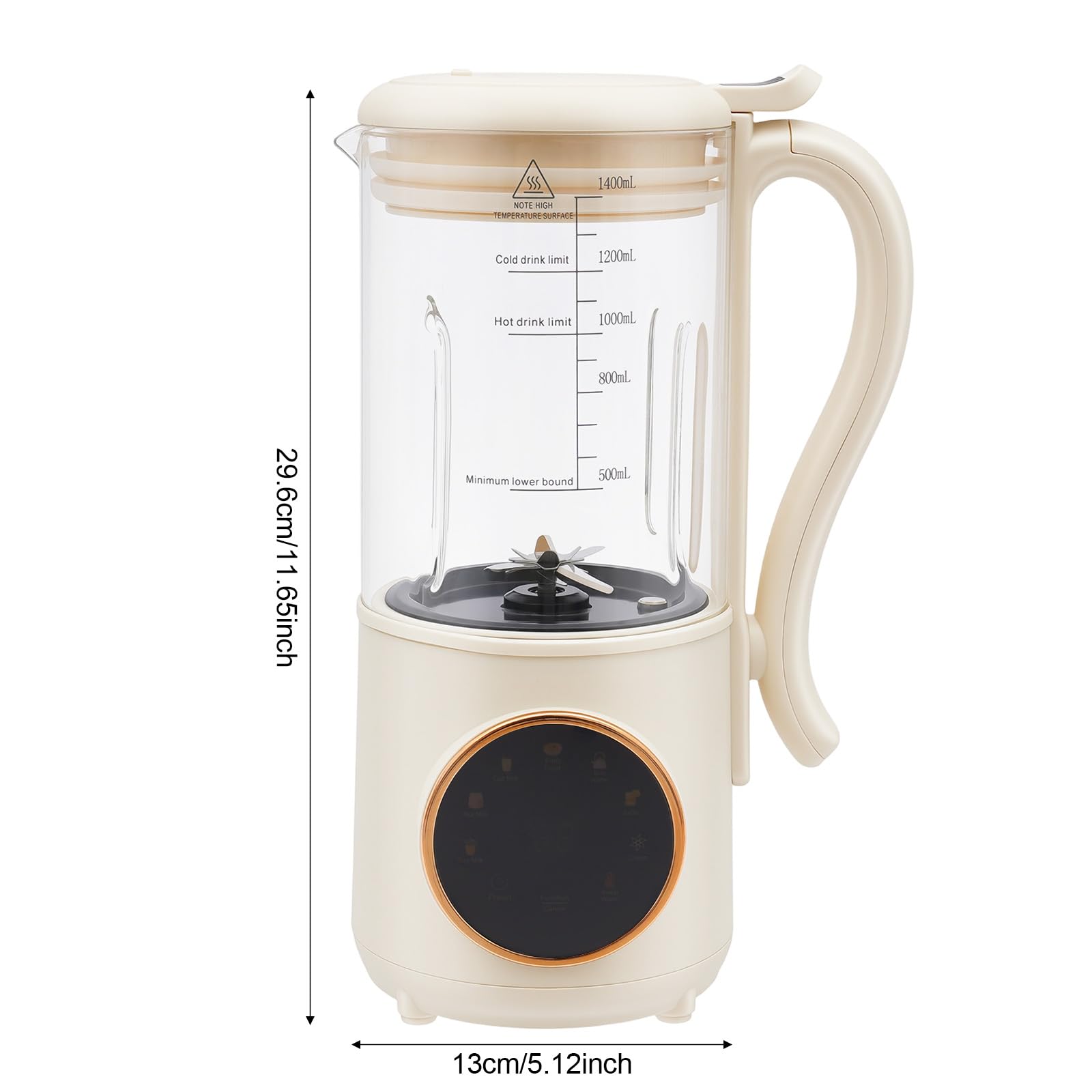 TiryyDrela Macchina Latte di Soia 1,4 L 600W