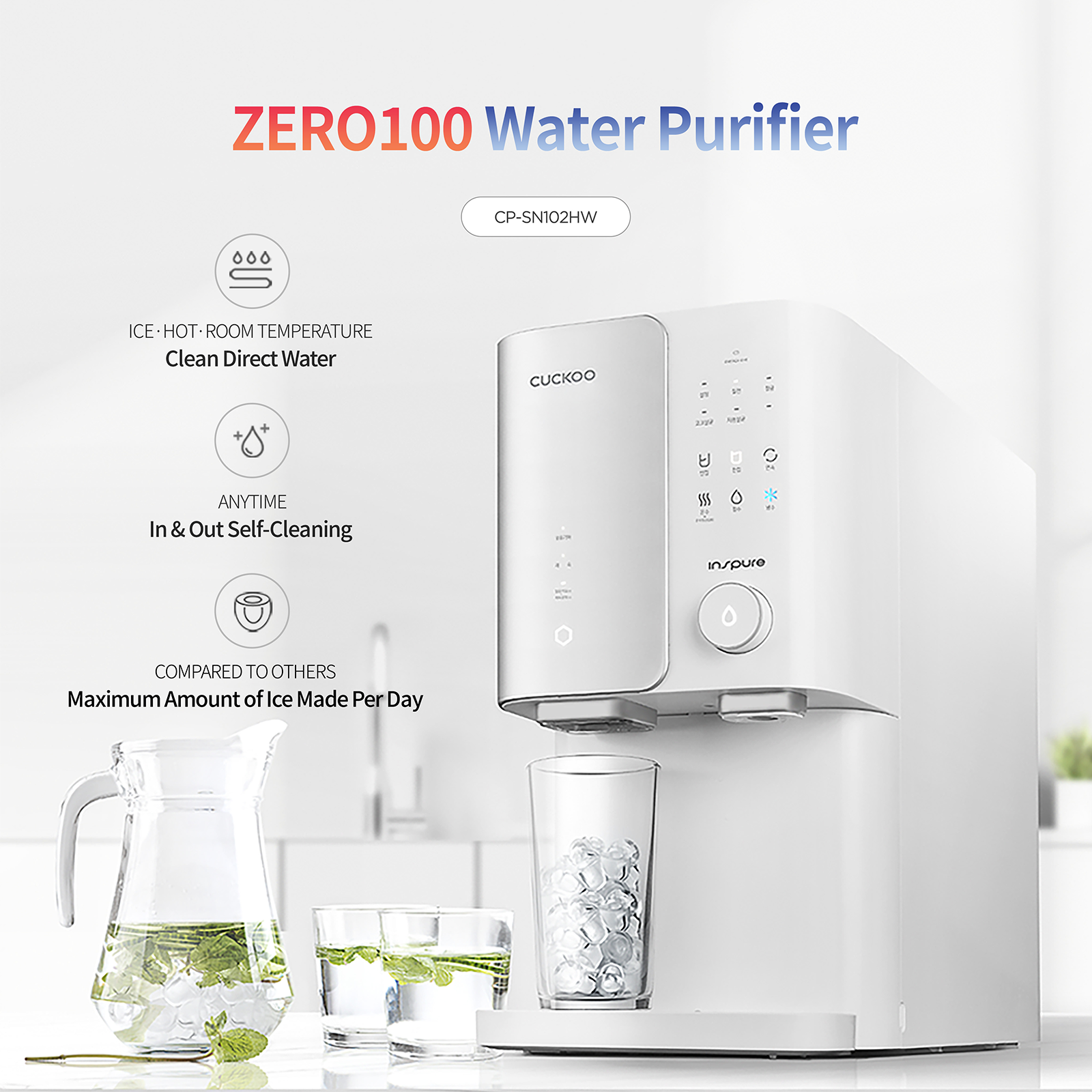 Cuckoo Zero100 CP-SN102HW depuratore acqua calda e fredda