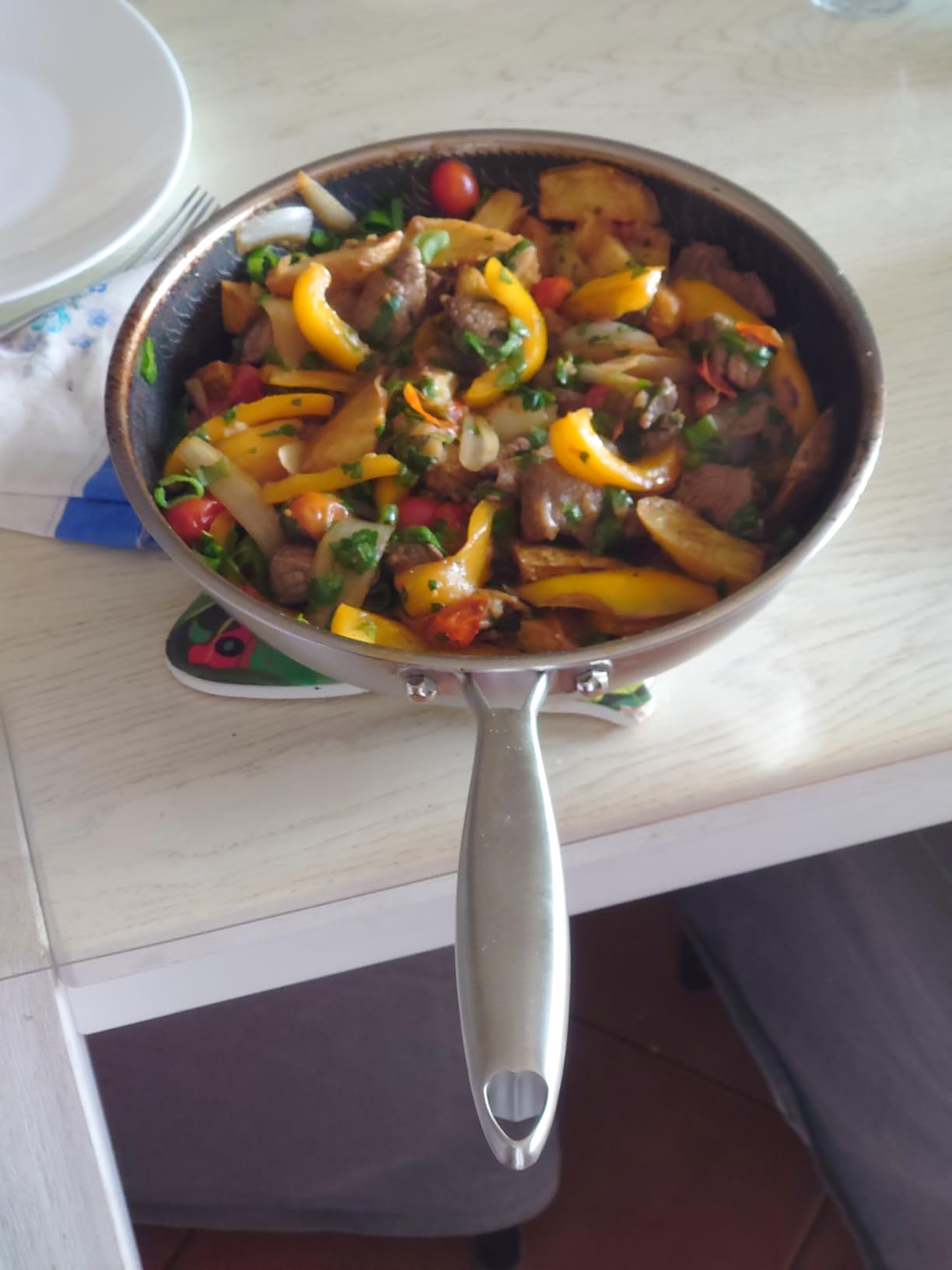 Reishunger Premium wok 28 cm con coperchio antiaderente induzione