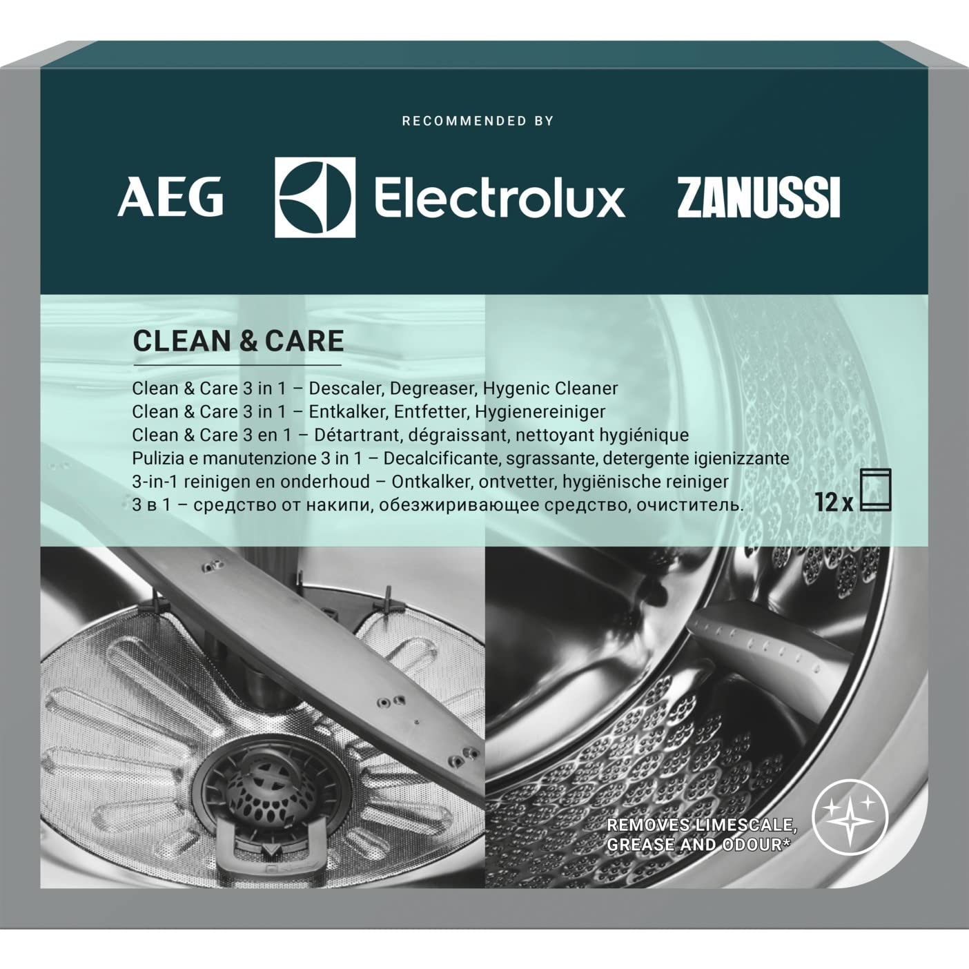 Electrolux Clean Care decalcificante lavatrice 24 bustine anticalcare