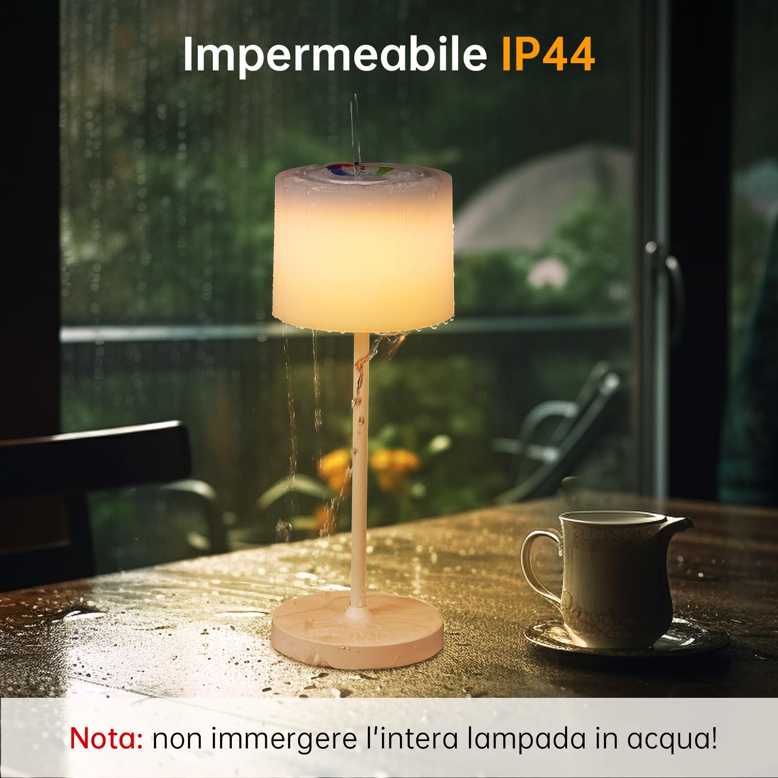 WOWDSGN lampada da tavolo ricaricabile RGB 4000mAh IP44