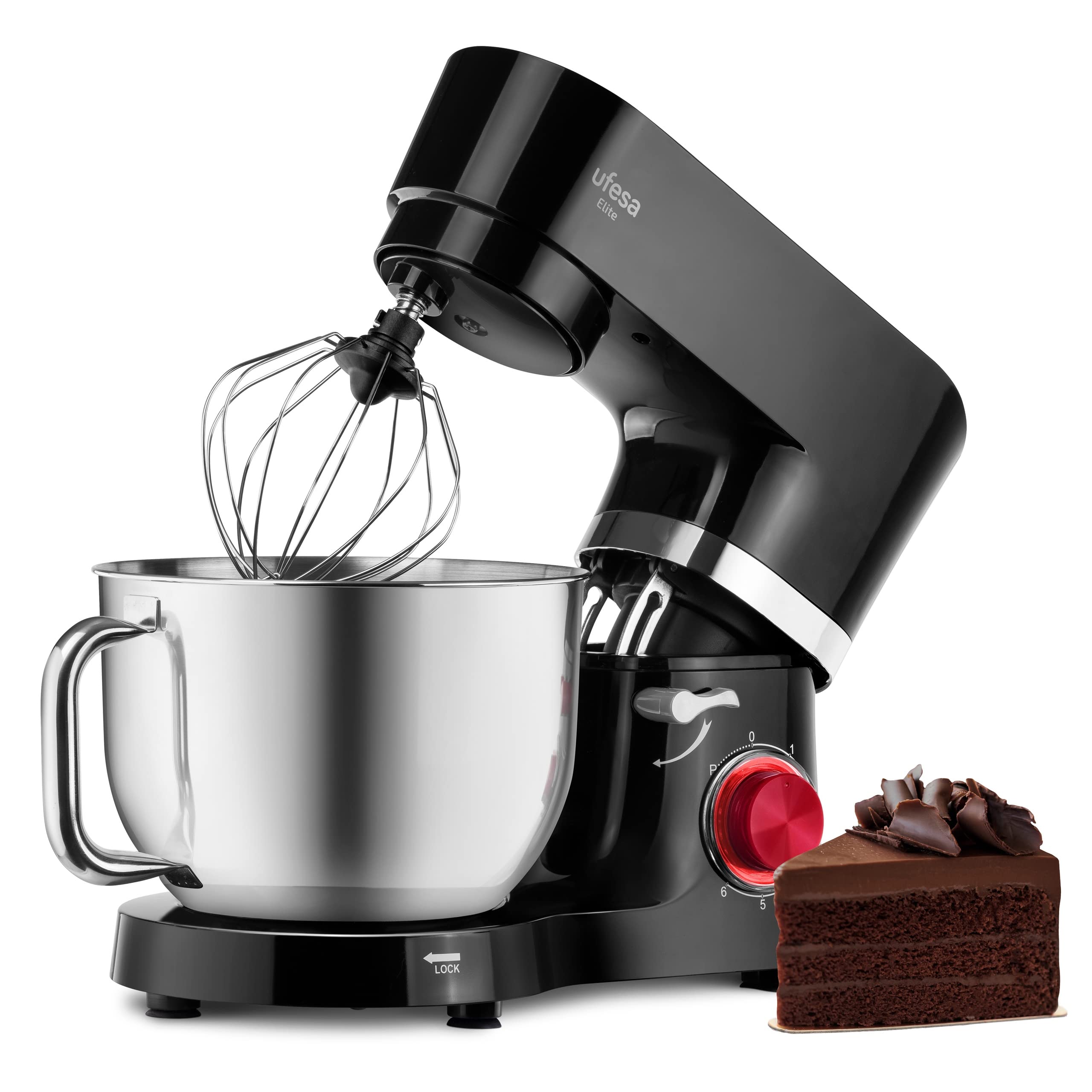 Ufesa Genius 1200W planetaria 5L nero inox 6 velocità