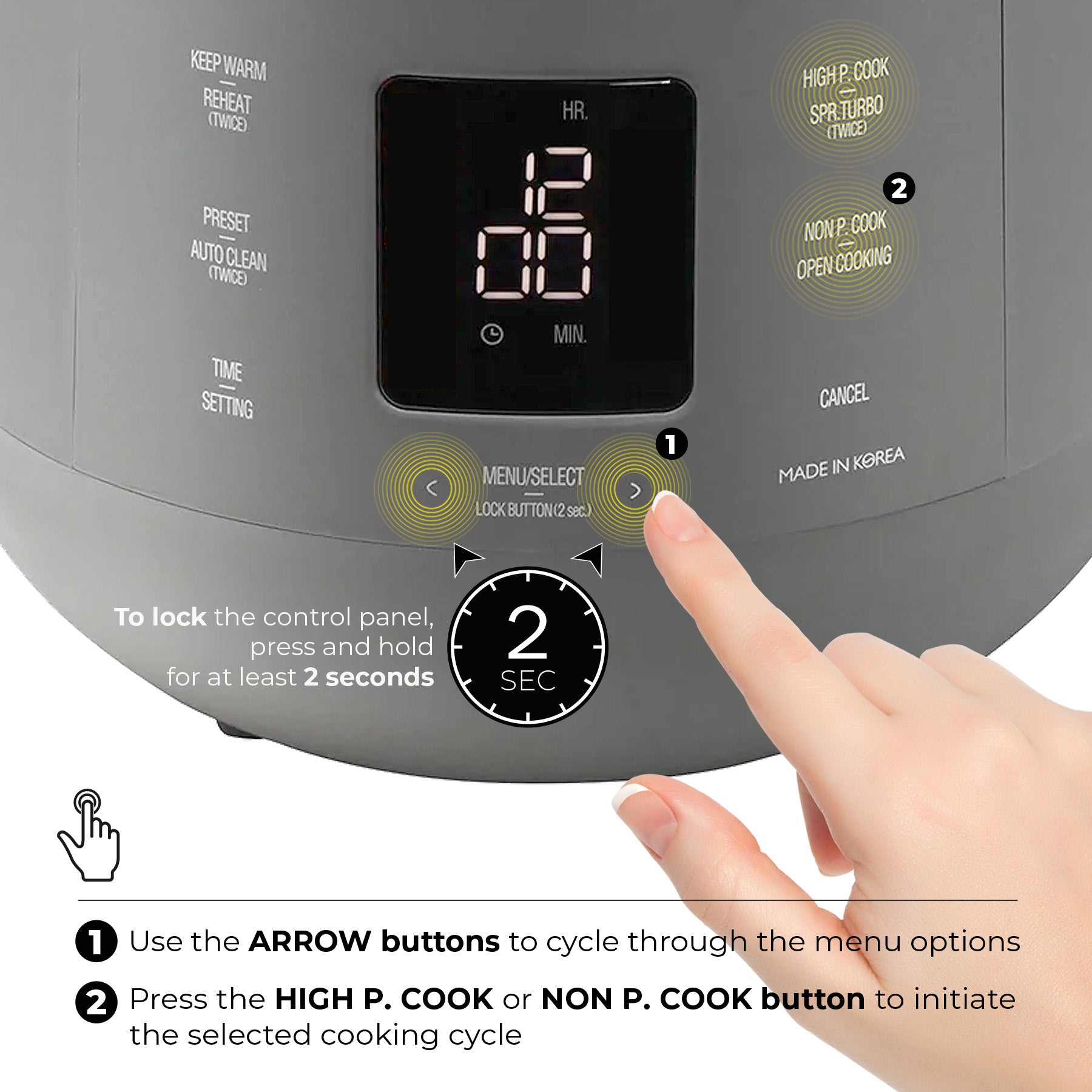 CUCKOO CRP-ST0609F cuociriso elettrico 6 tazze doppia pressione