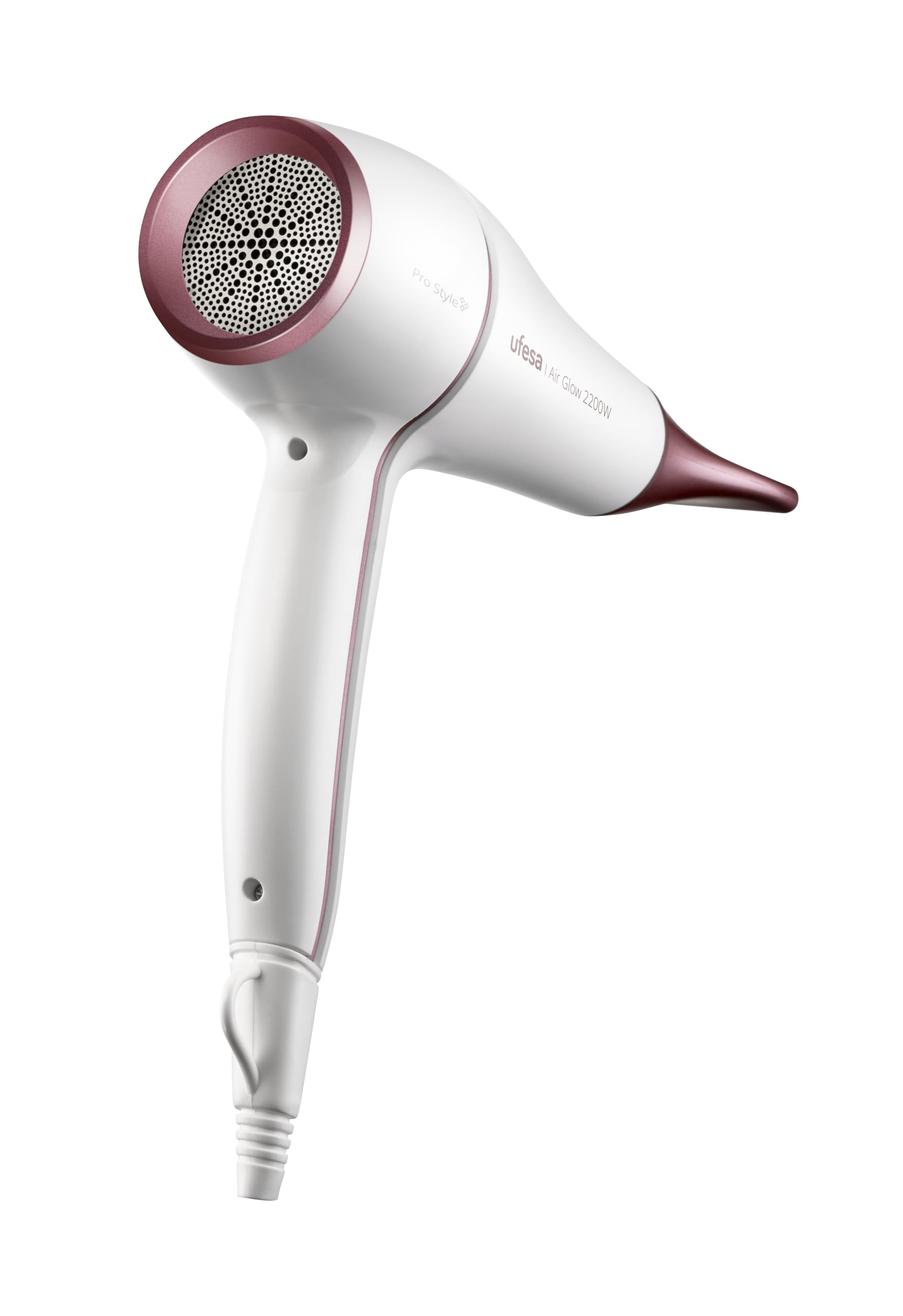 Ufesa Air Glow 2200W Asciugacapelli Bianco Rosa con Diffusore