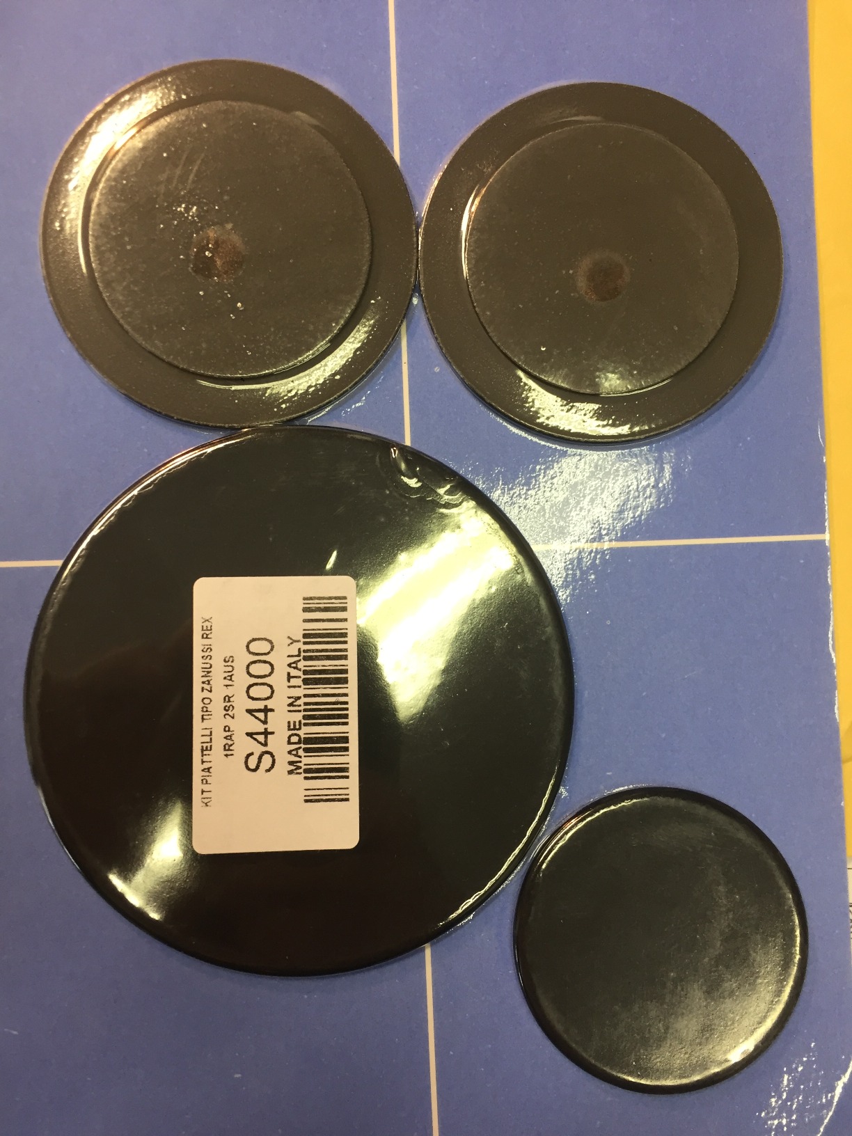 Rex 50247380004 kit piattelli smaltati 4 pezzi originali
