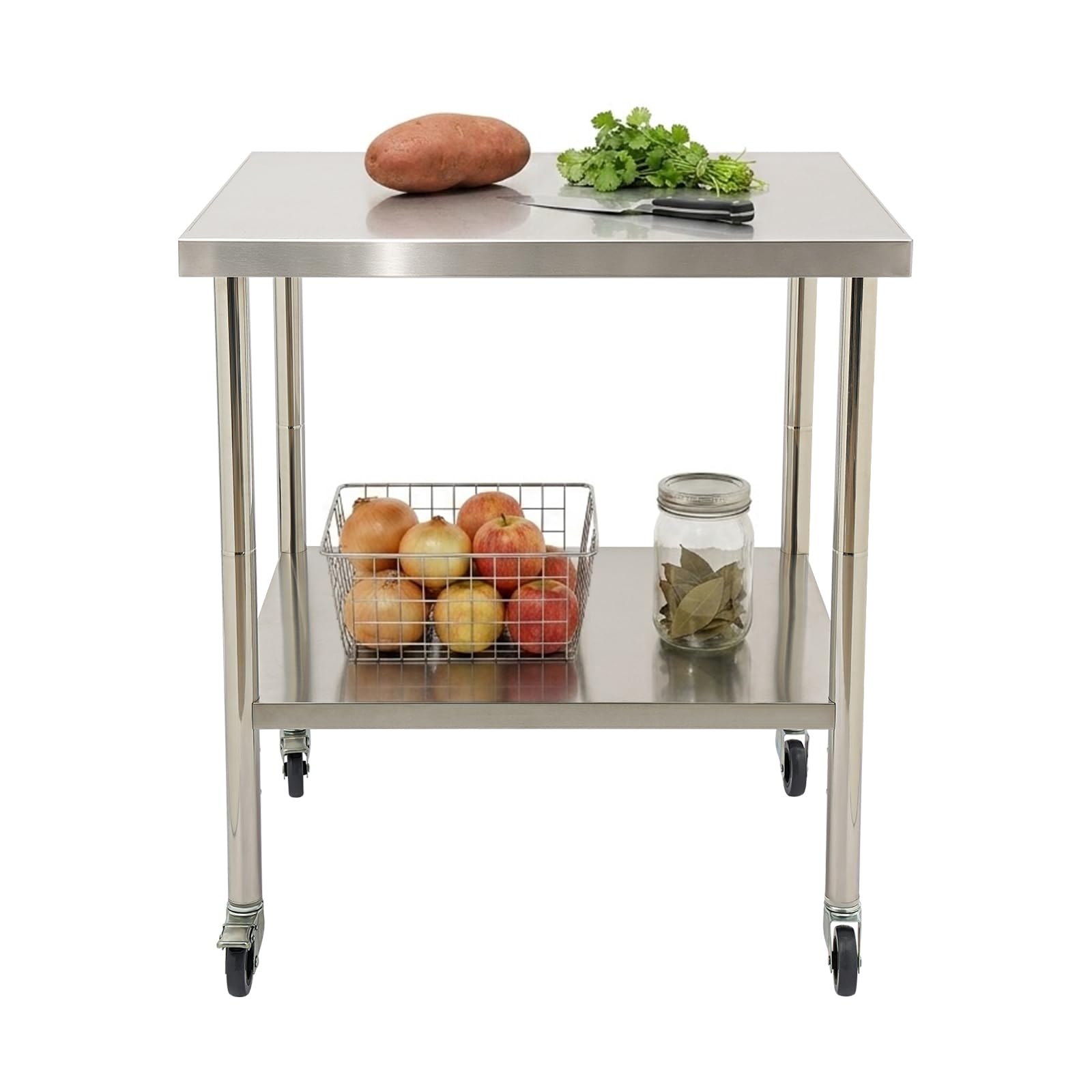 TiryyDrela tavolo lavoro cucina inox 76x60 cm 300 kg