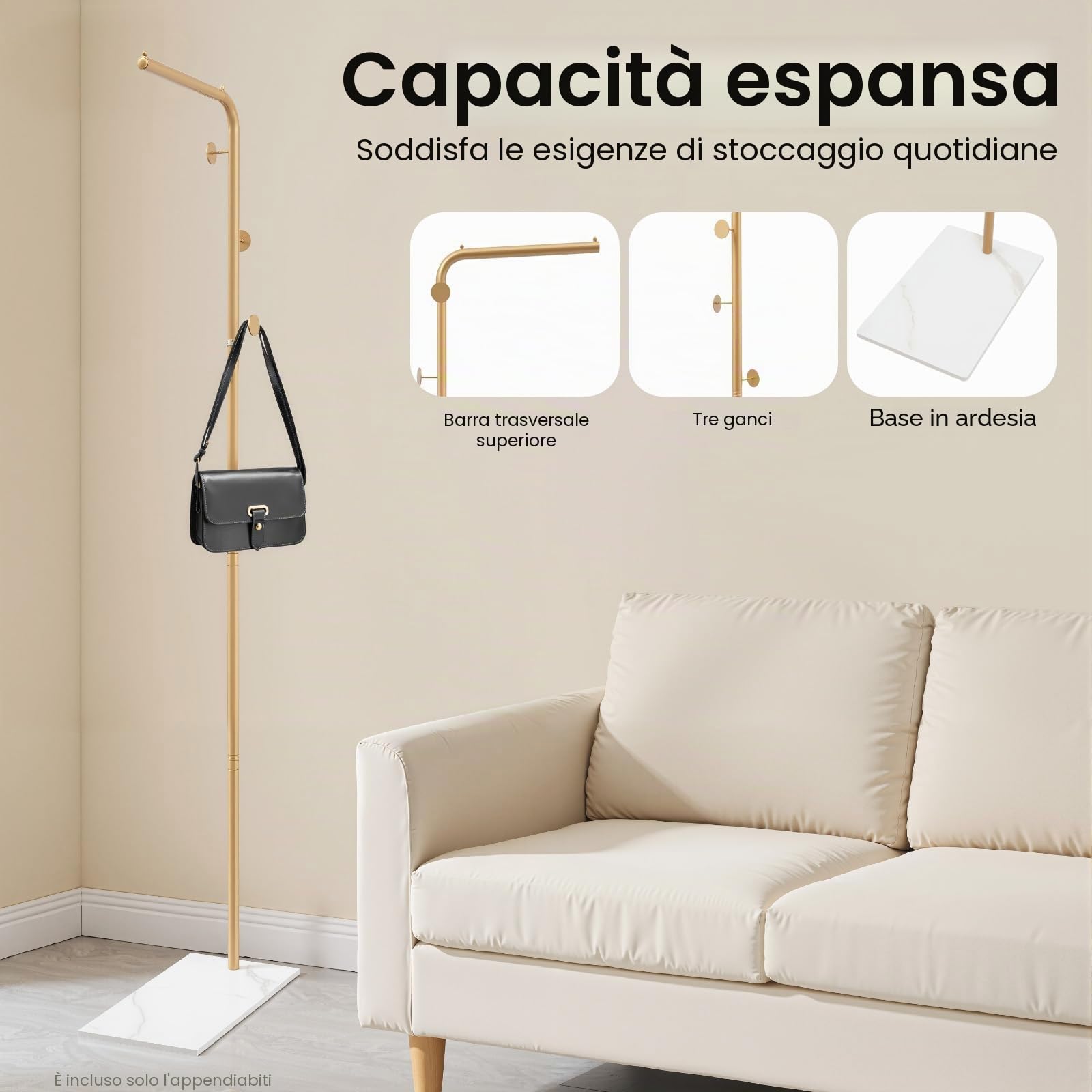 TiryyDrela Appendiabiti 170 cm 35 kg 3 ganci dorato